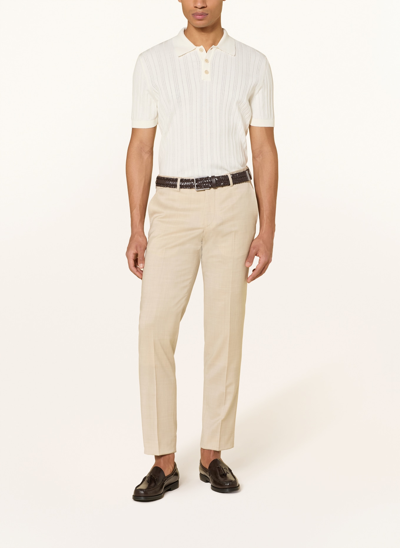 BALDESSARINI Polo en maille: CRÈME