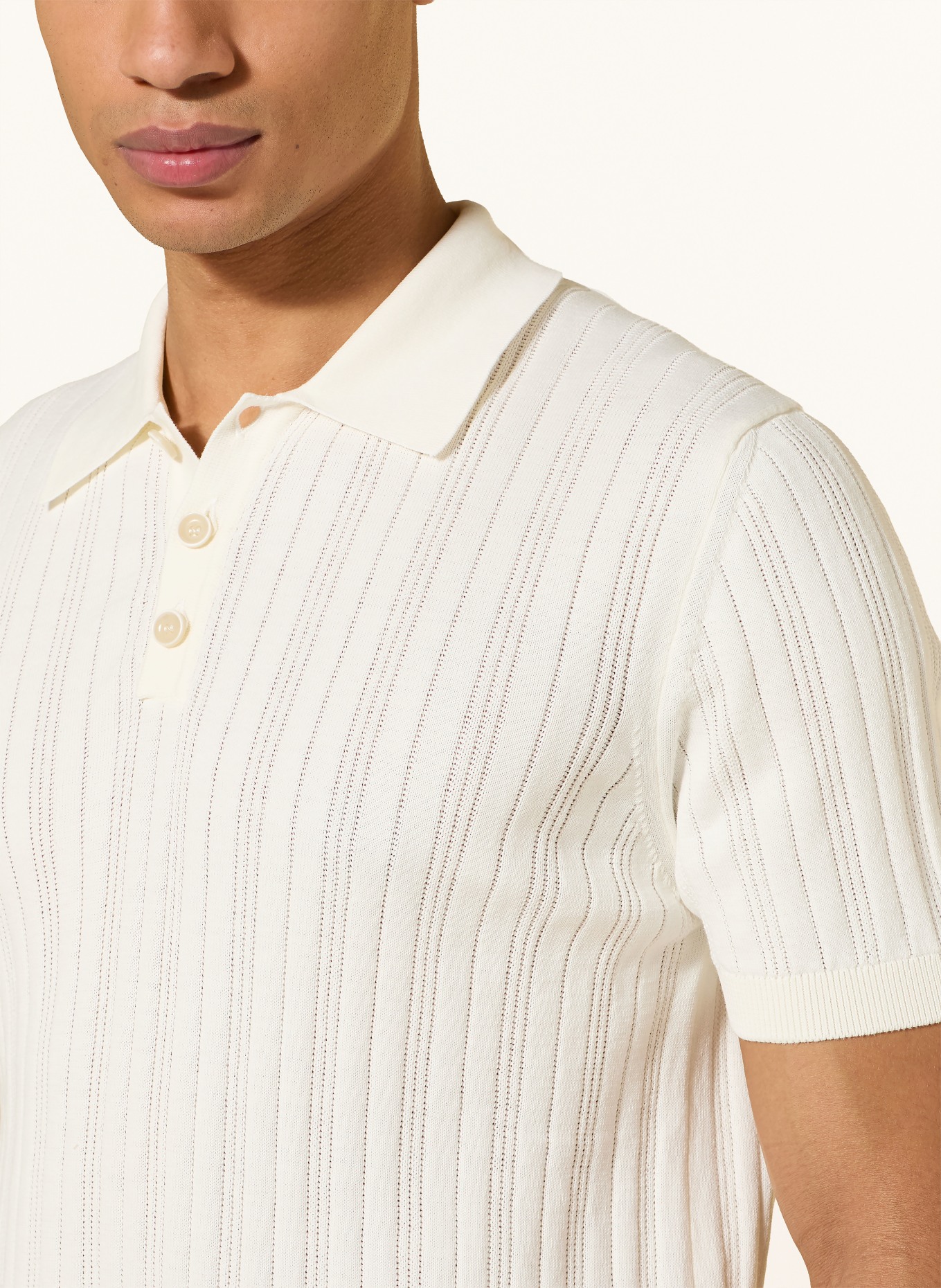 BALDESSARINI Polo en maille: CRÈME