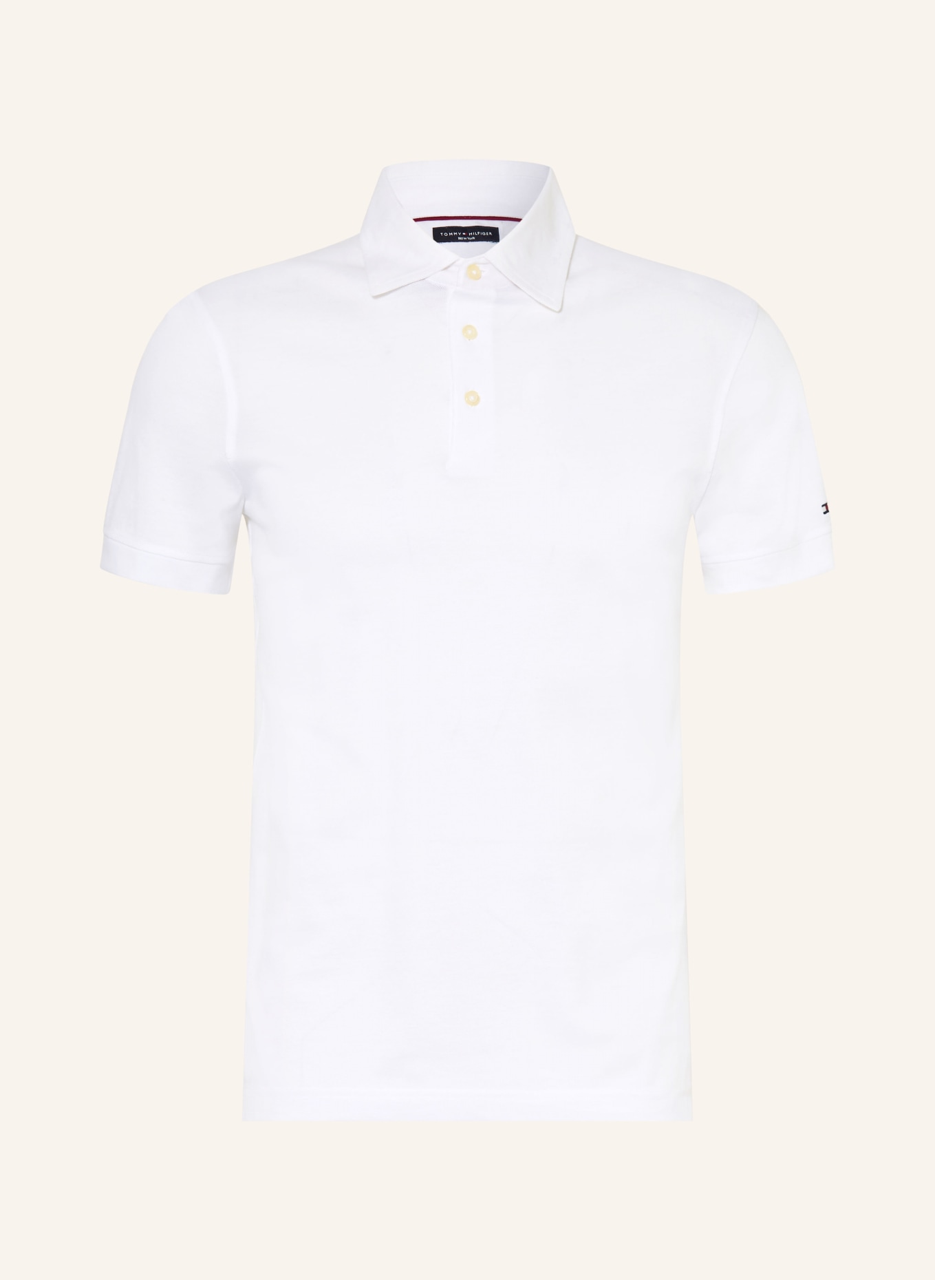 TOMMY HILFIGER piqué polo shirt: WHITE