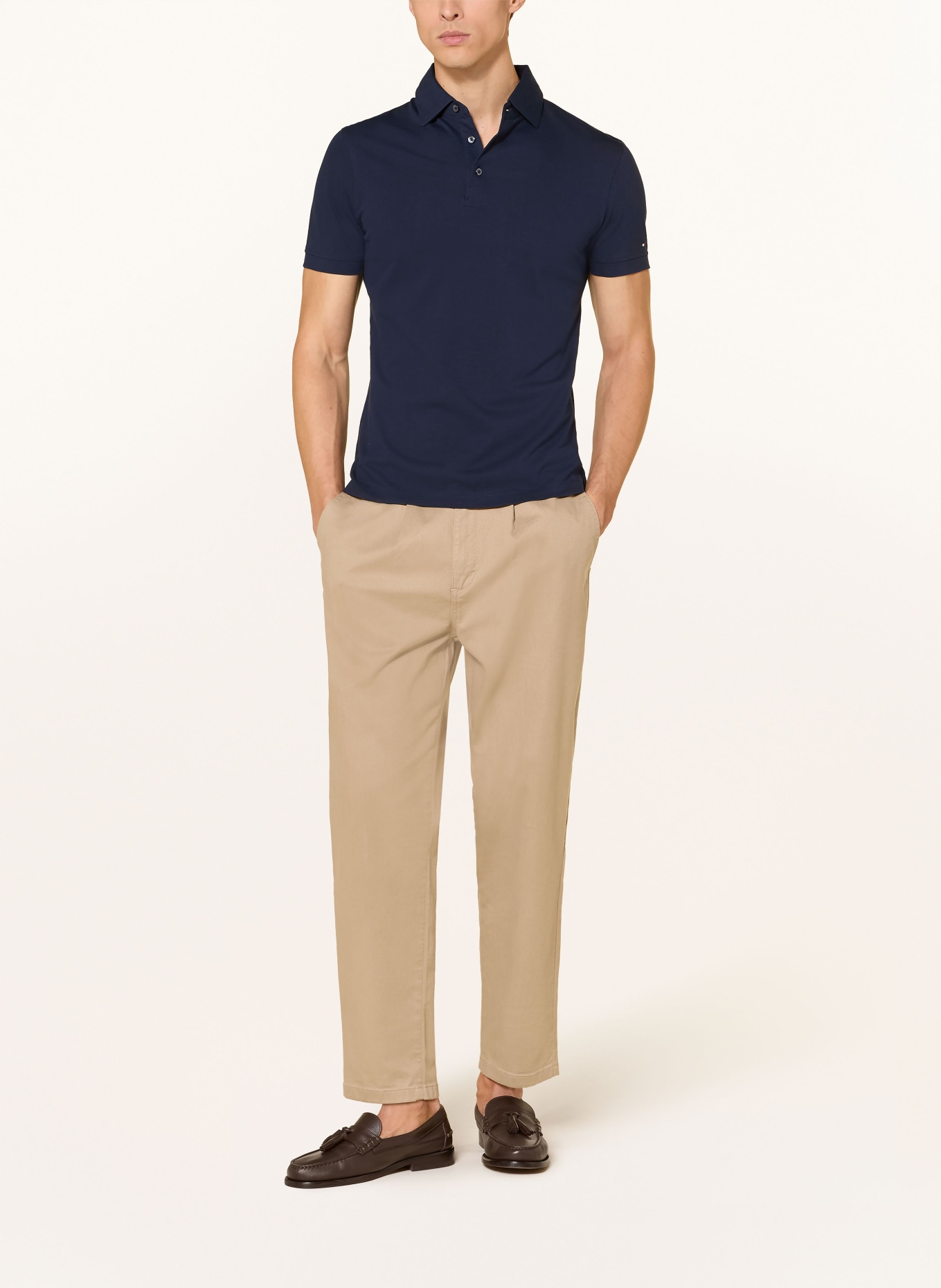 TOMMY HILFIGER piqué polo shirt: DARK BLUE