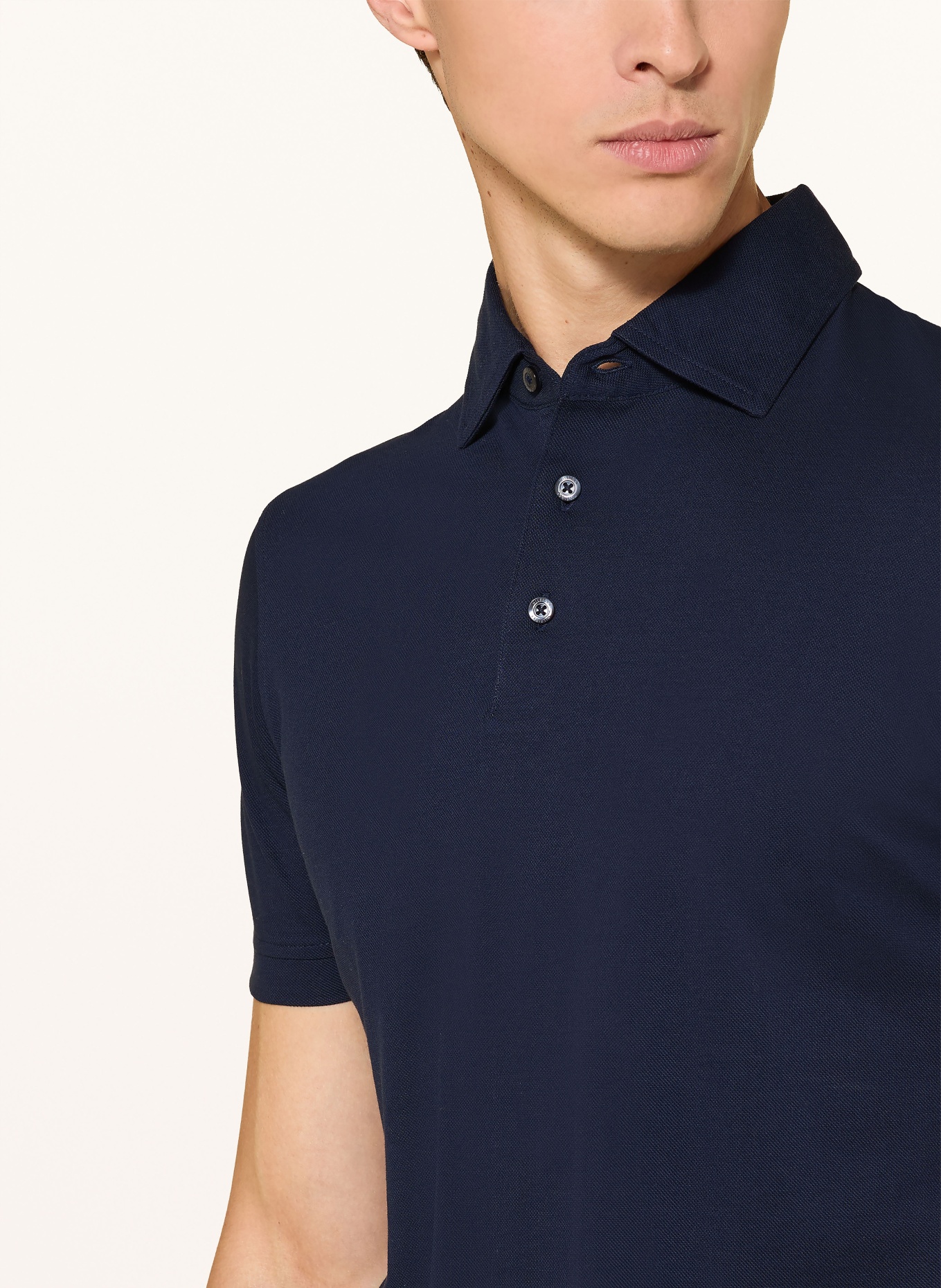 TOMMY HILFIGER piqué polo shirt: DARK BLUE