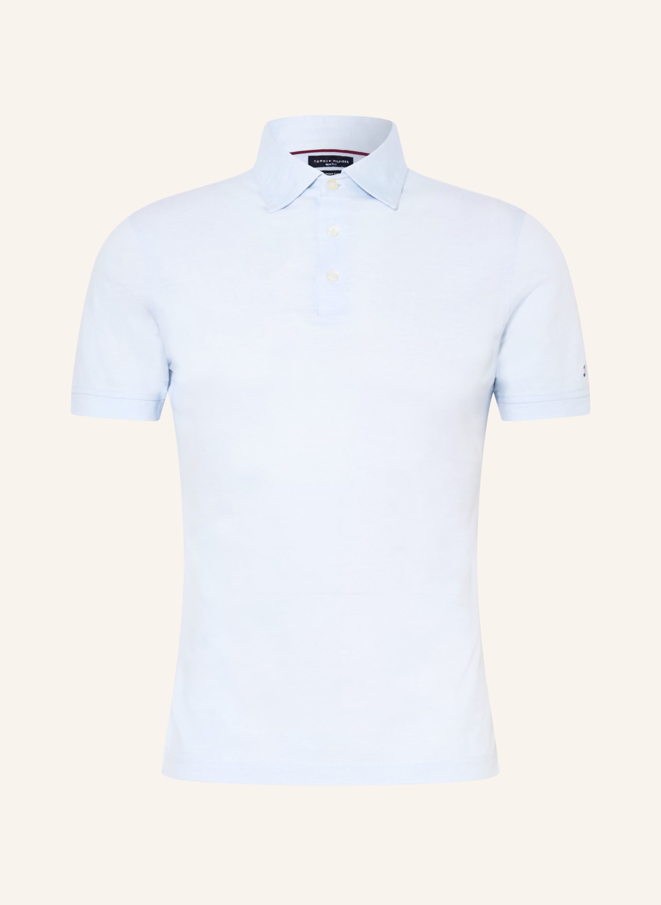 TOMMY HILFIGER piqué polo shirt: LIGHT BLUE