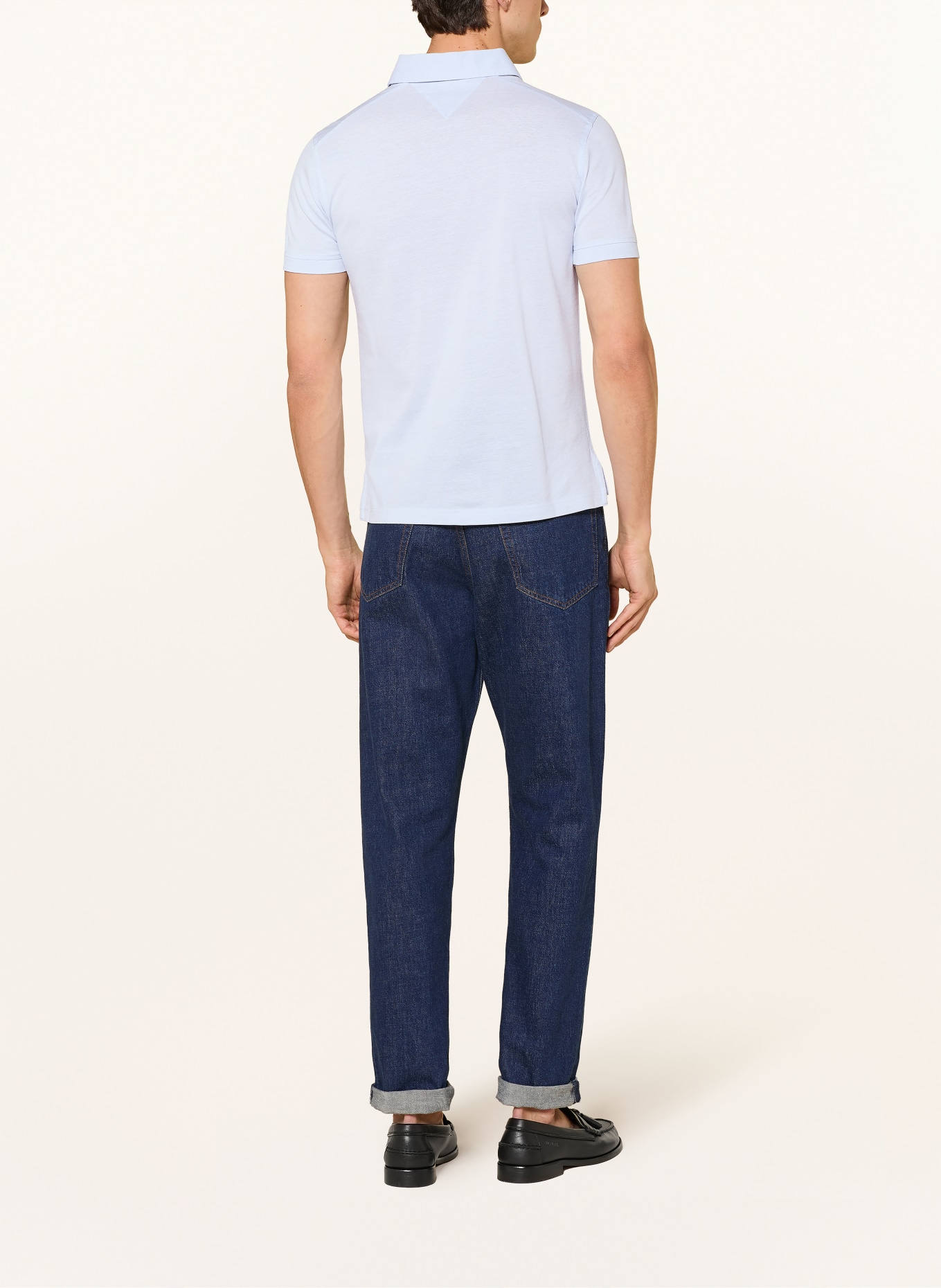 TOMMY HILFIGER piqué polo shirt: LIGHT BLUE