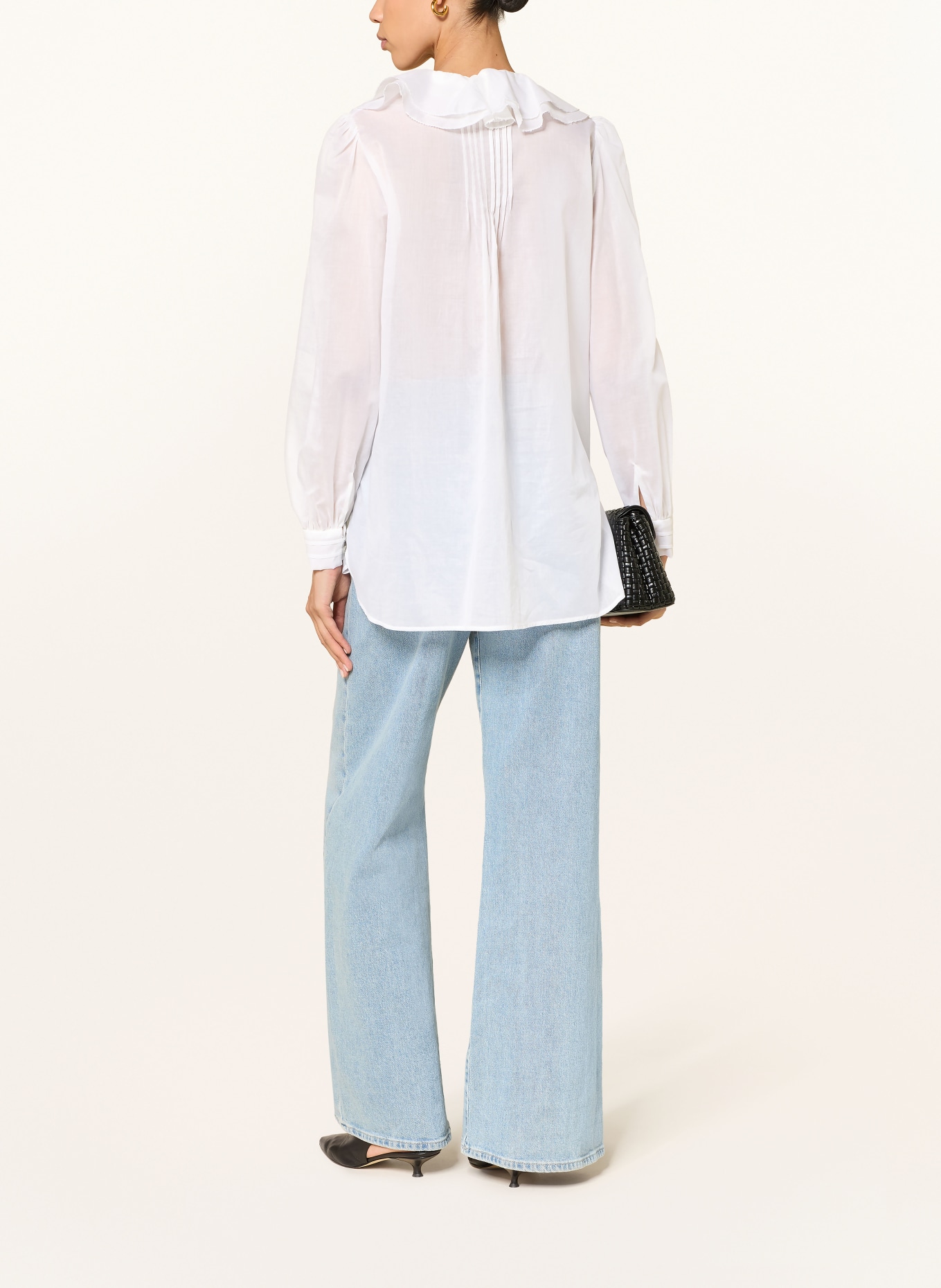 RIANI Bluse mit Volants: WEISS