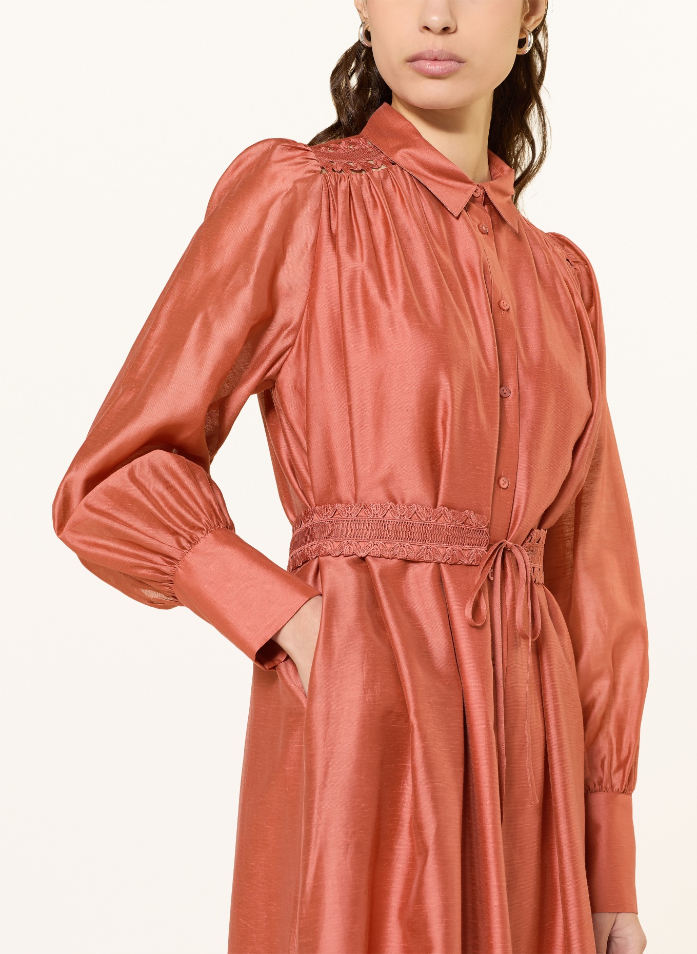 van Laack Hemdblusenkleid VL-KALWIA-PB: HELLROT