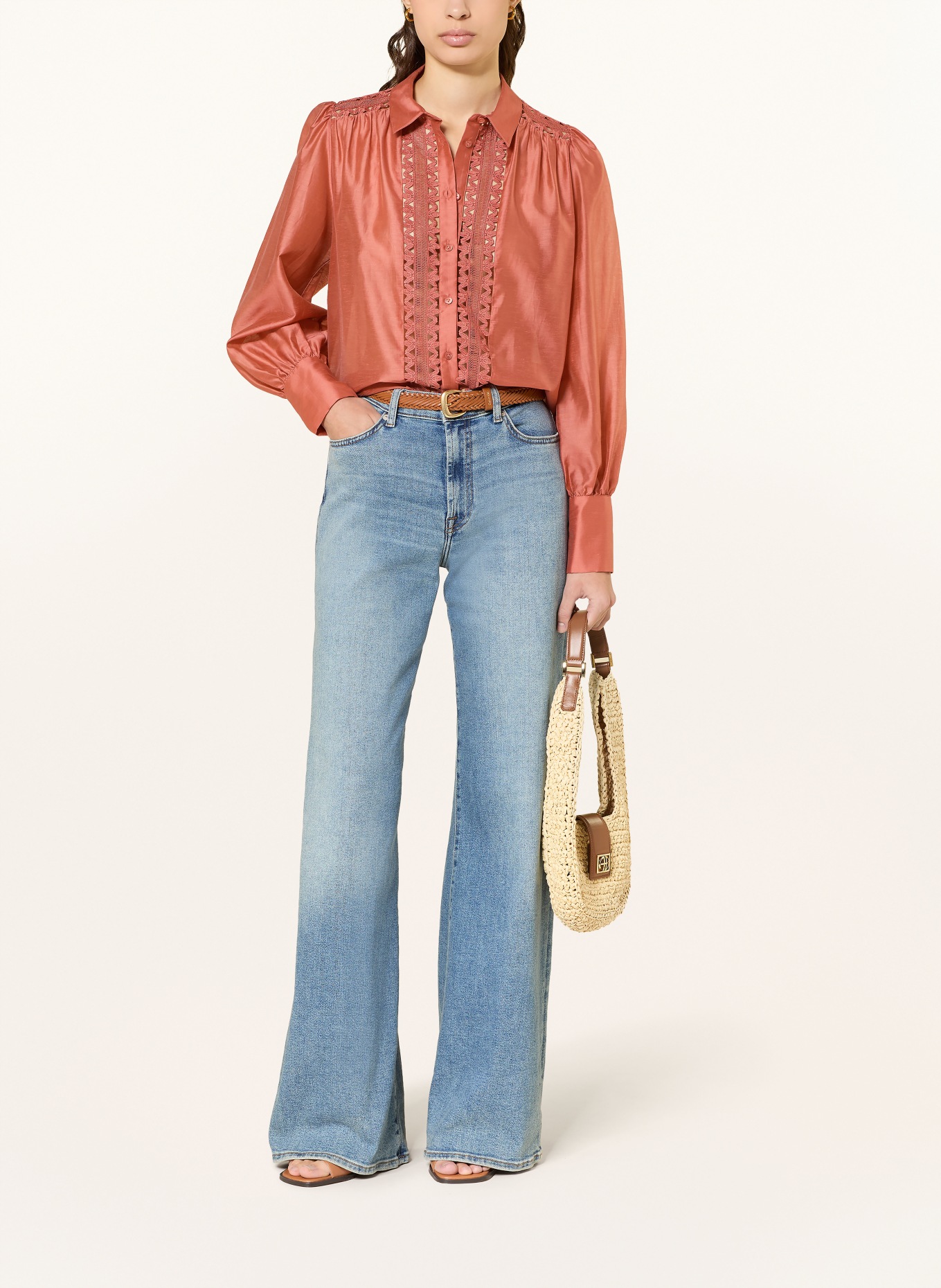 van Laack Košile VL-ALWIA-PB s krajkou: SVĚTLE ČERVENÁ