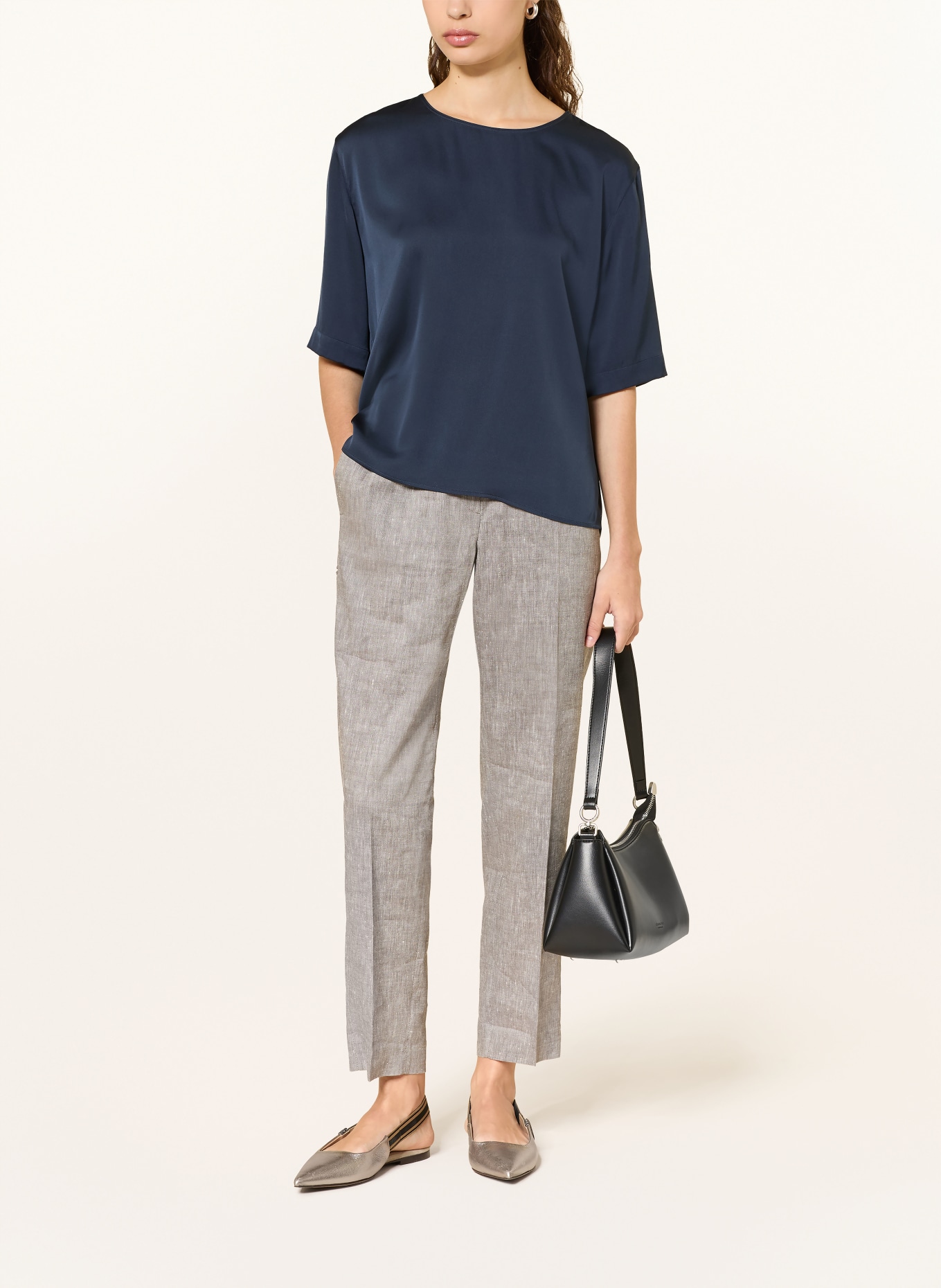 van Laack Blusenshirt VL-TANIRA-XX aus Seide: DUNKELBLAU