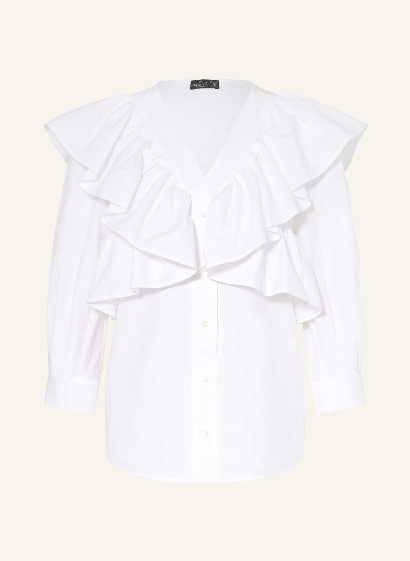 van Laack Blůza VL-ANNESA-XX s volánky: BÍLÁ