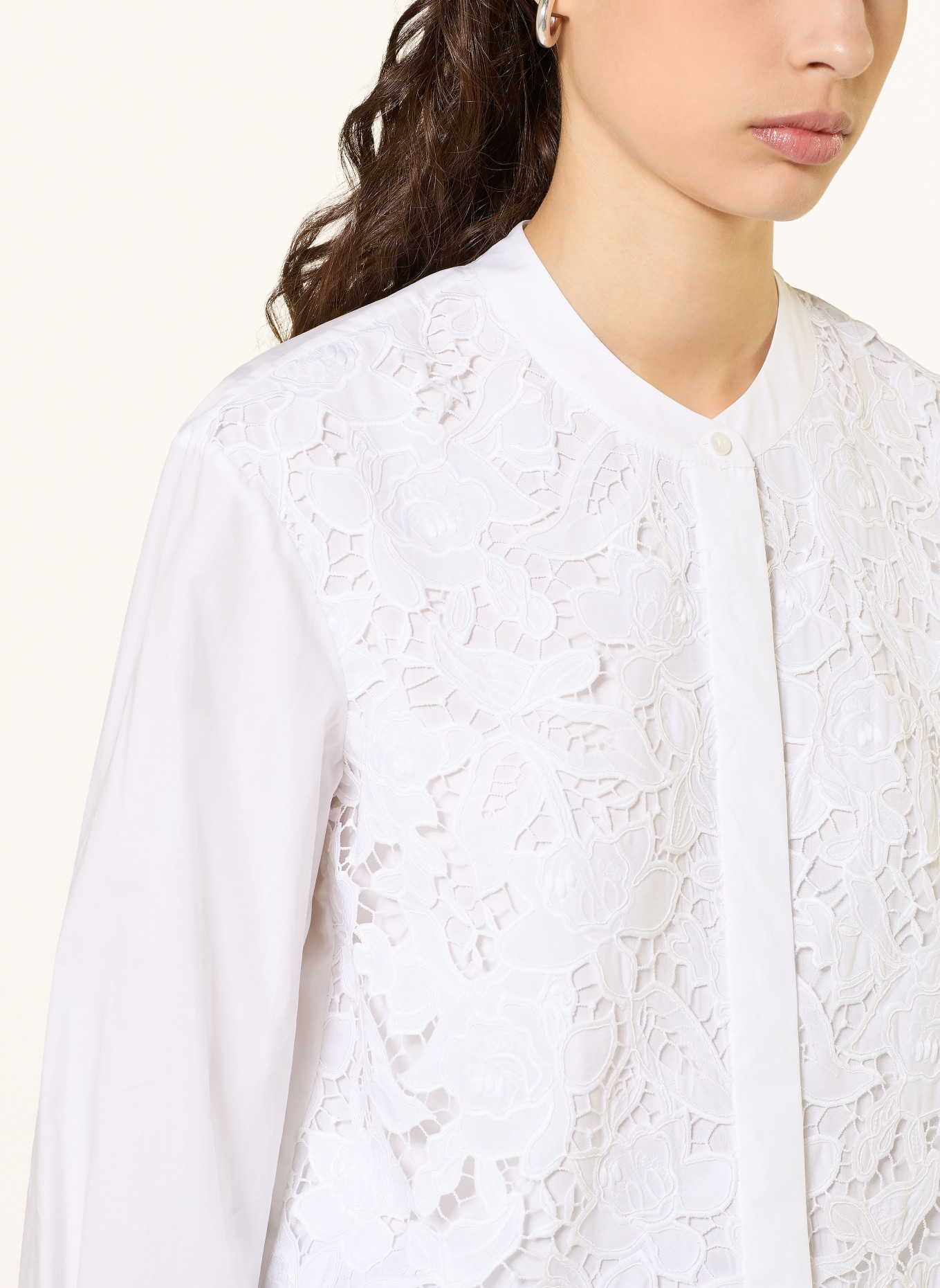 van Laack Blůza VL-TELJA-F s krajkou: BÍLÁ