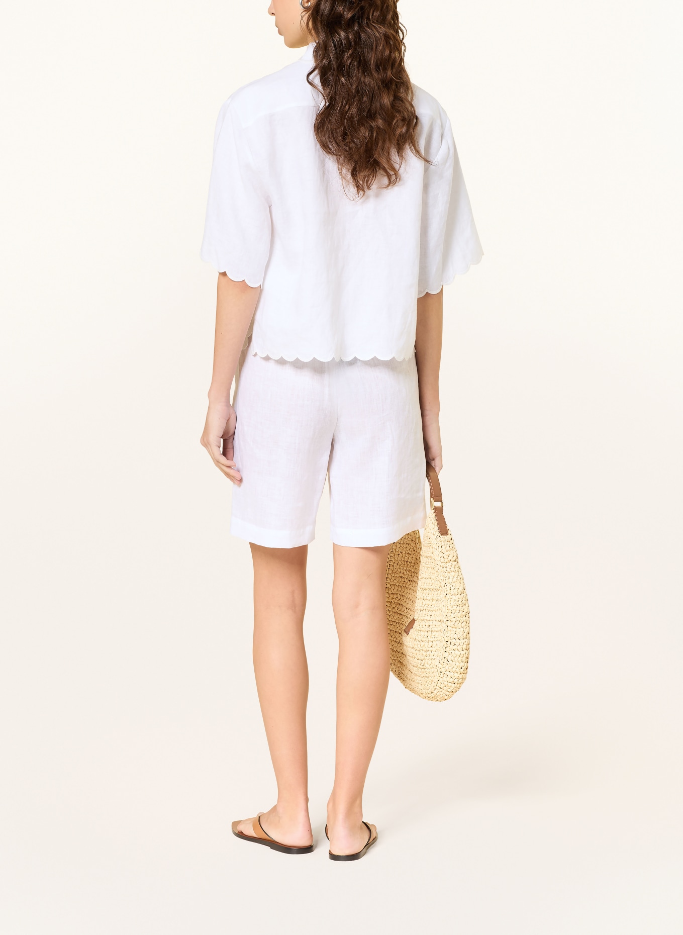 van Laack Linen blouse VL-TAISHA-E: WHITE