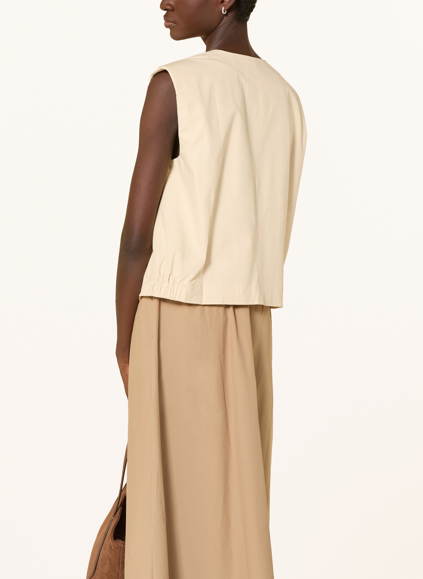 YERSE Gilet blazer CARLI: MARRON CLAIR