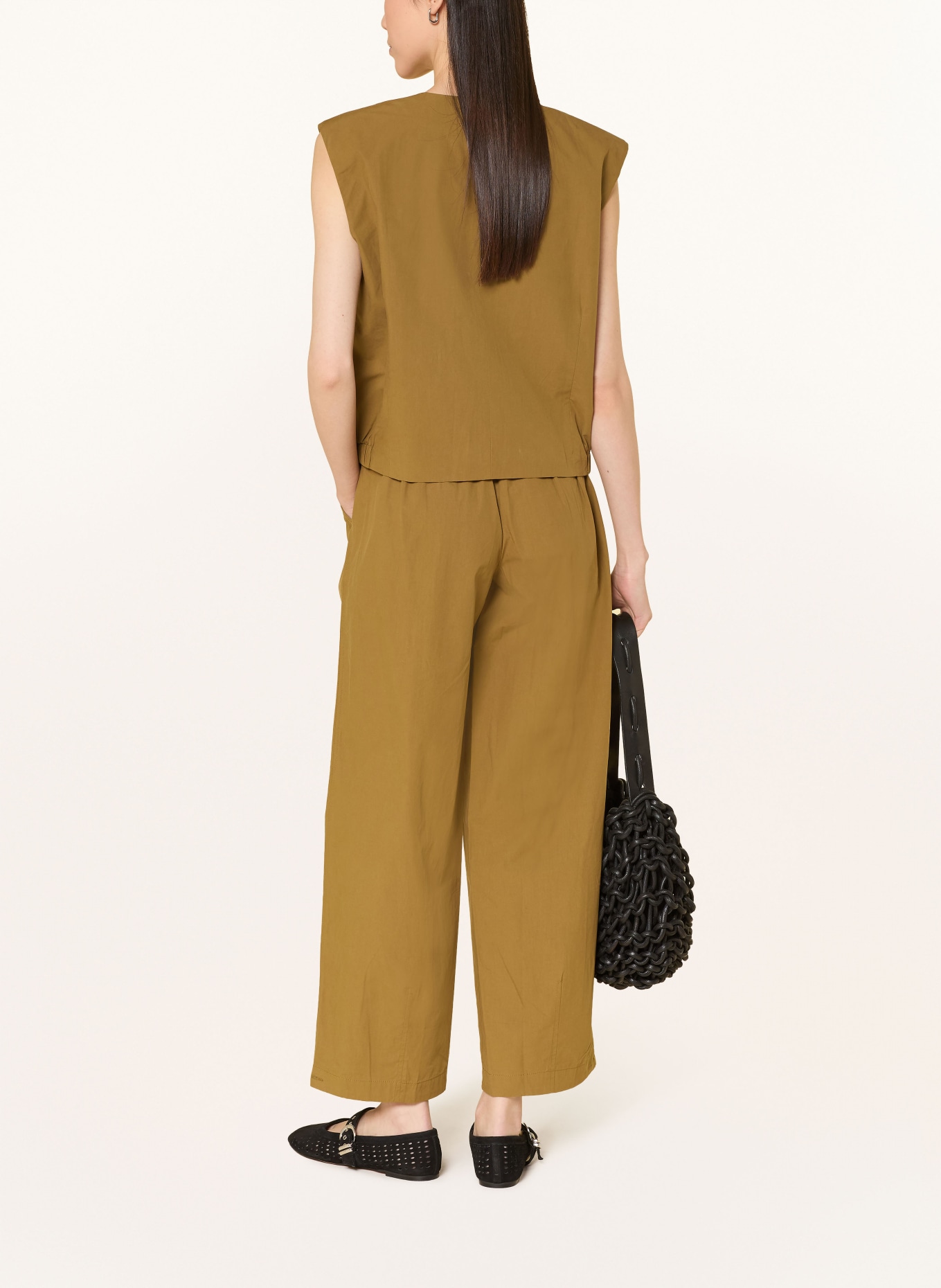 YERSE Blazer vest CARLI: OLIJF