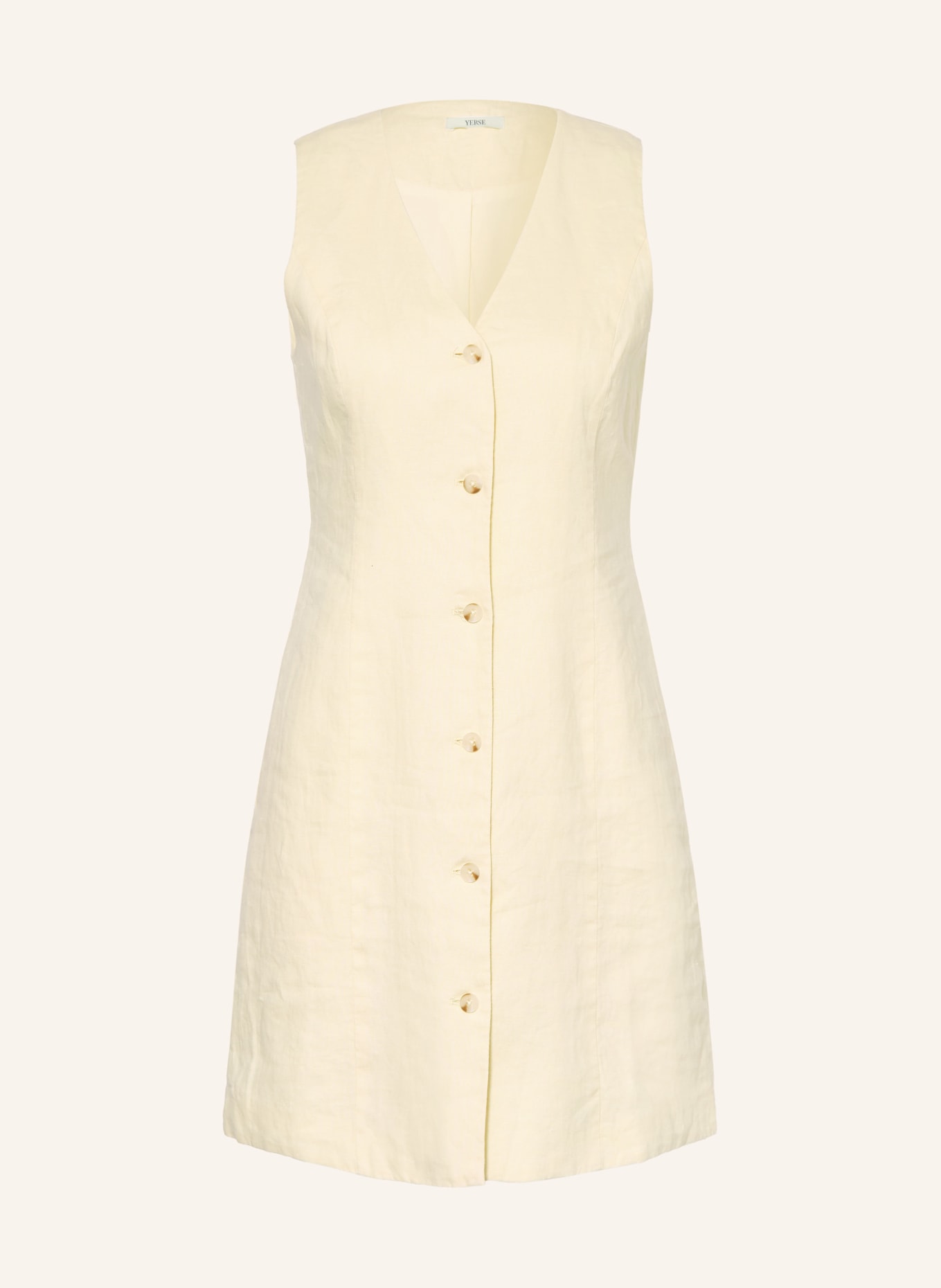 YERSE Linnen jurk RITA: ECRU