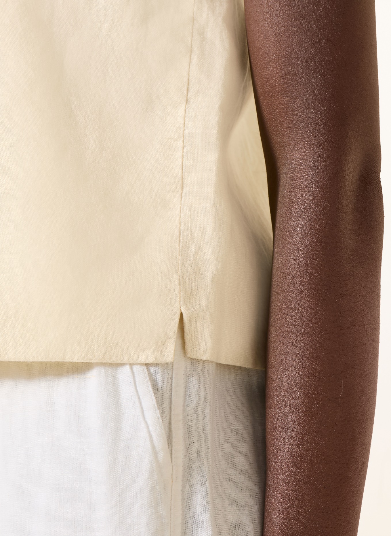 YERSE Gilet en lin RITA: ÉCRU