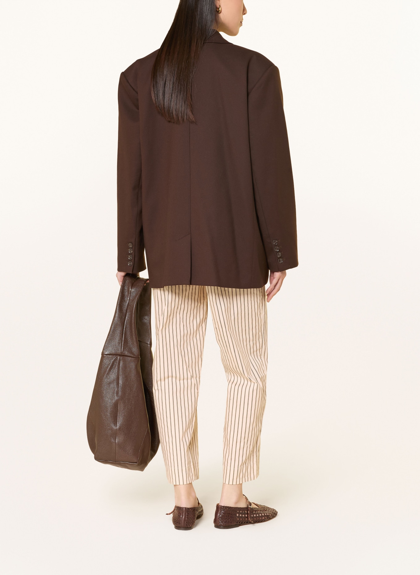 YERSE Broek MAGGIE: BEIGE / BRUIN