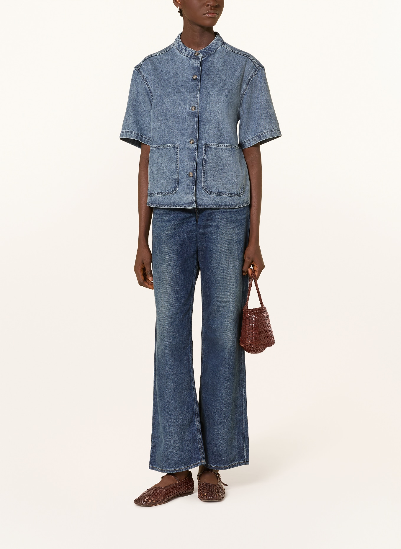 YERSE Jeansbluse CLEO: BLAU