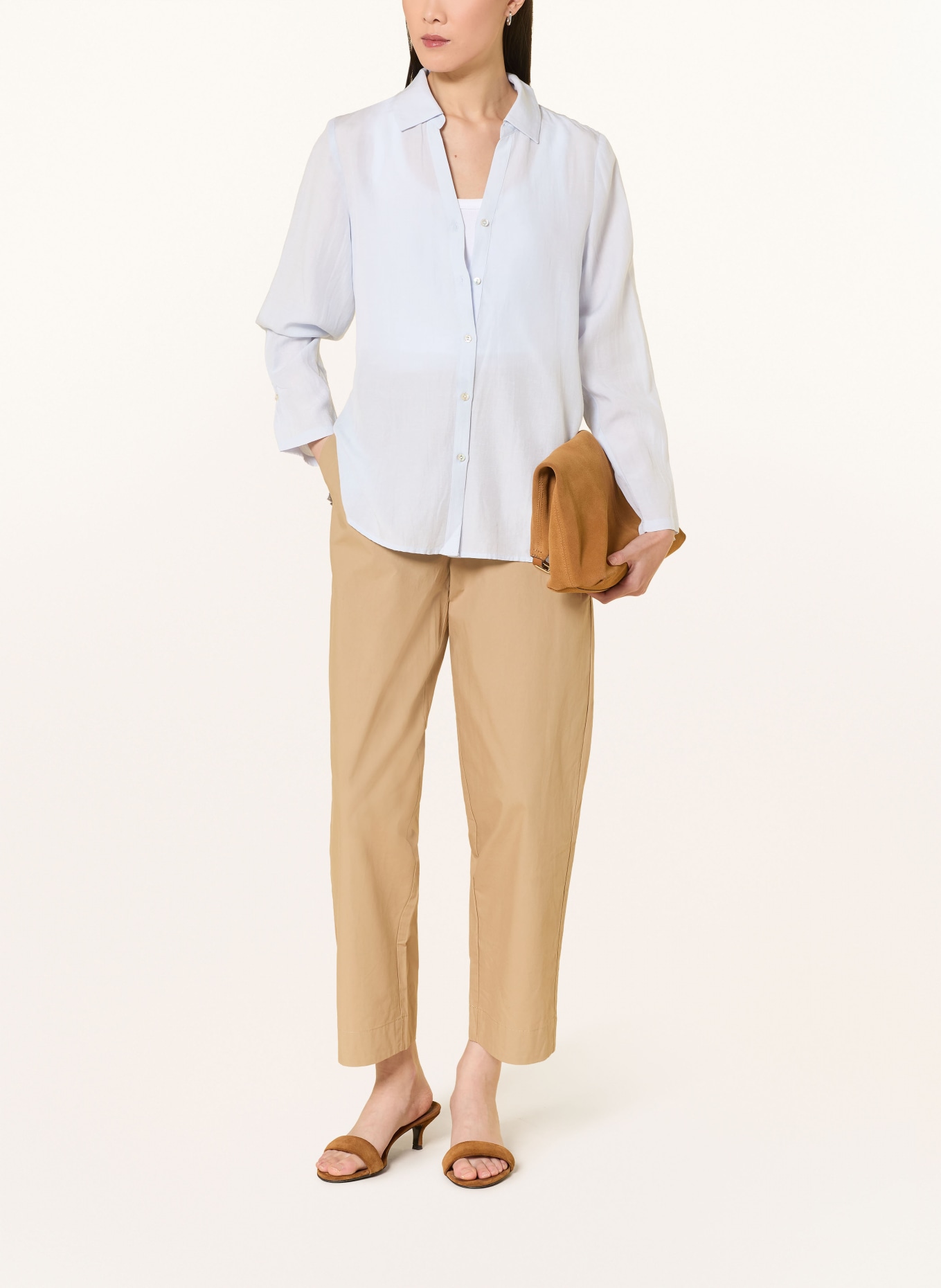 YERSE CLARA blouse: LIGHT BLUE