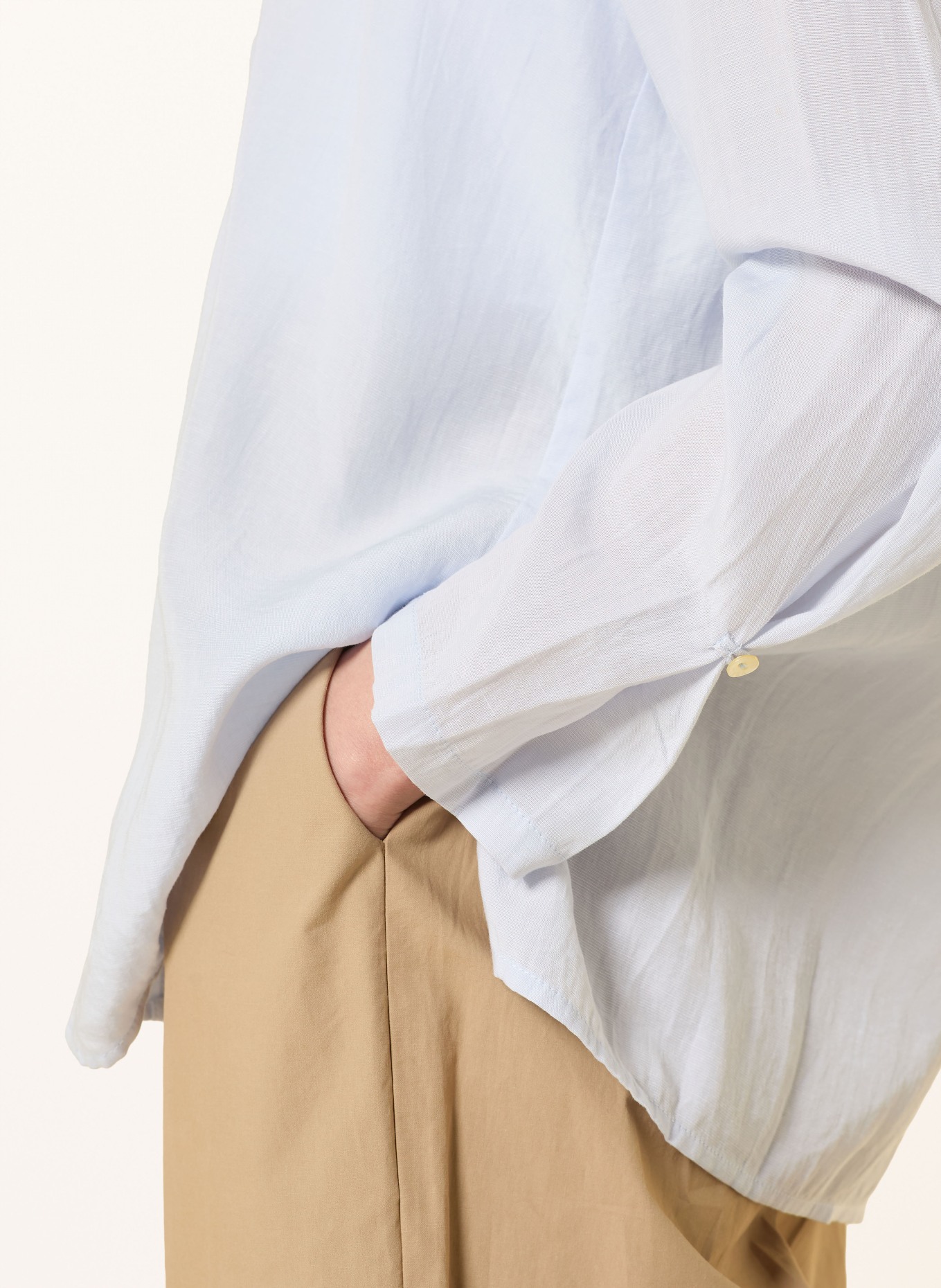 YERSE CLARA blouse: LIGHT BLUE