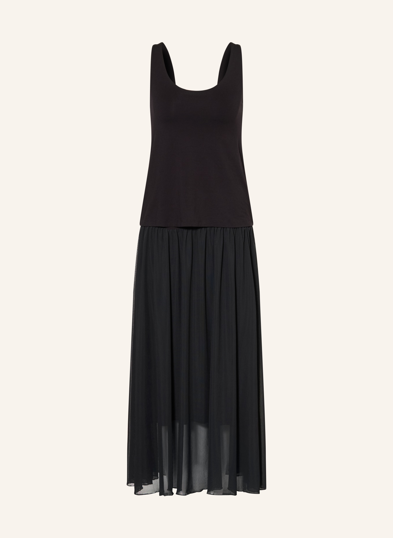 YERSE Jurk TWIN in verschillende materialen: ZWART