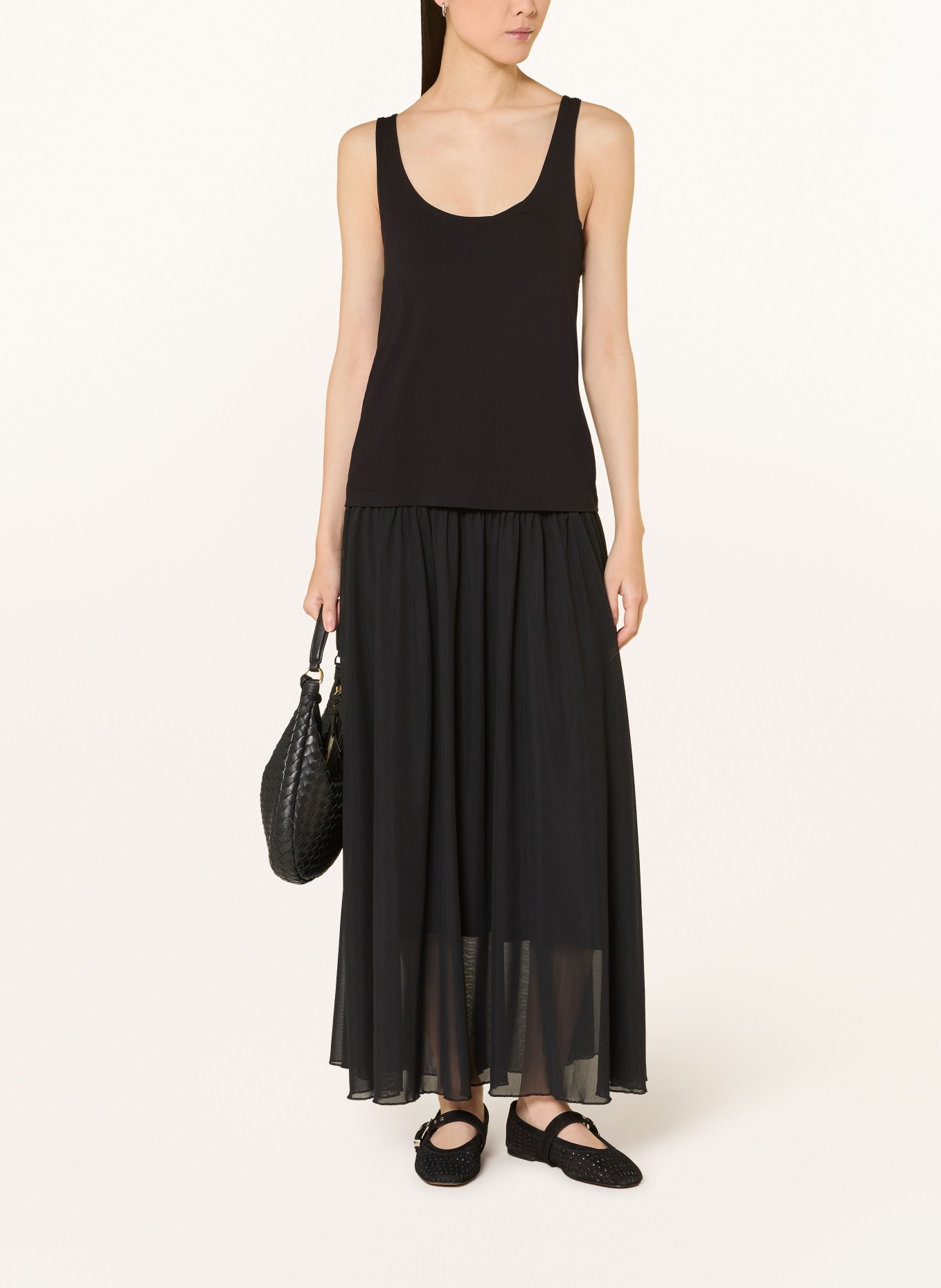 YERSE Jurk TWIN in verschillende materialen: ZWART