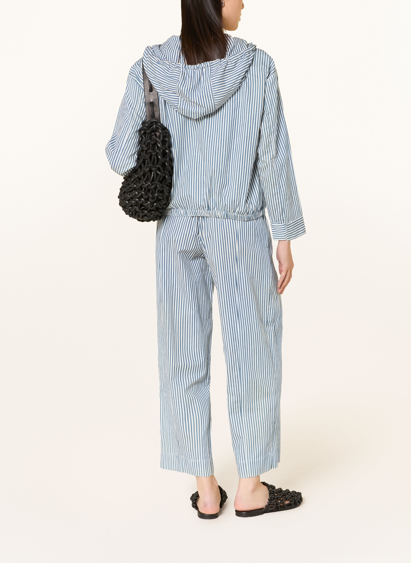 YERSE Broek BROOKLYN: WIT / BLAUW