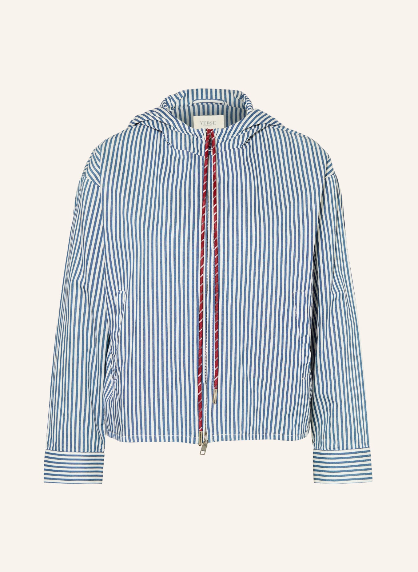 YERSE Jas BROOKLYN: LICHTBLAUW / DONKERROOD / WIT