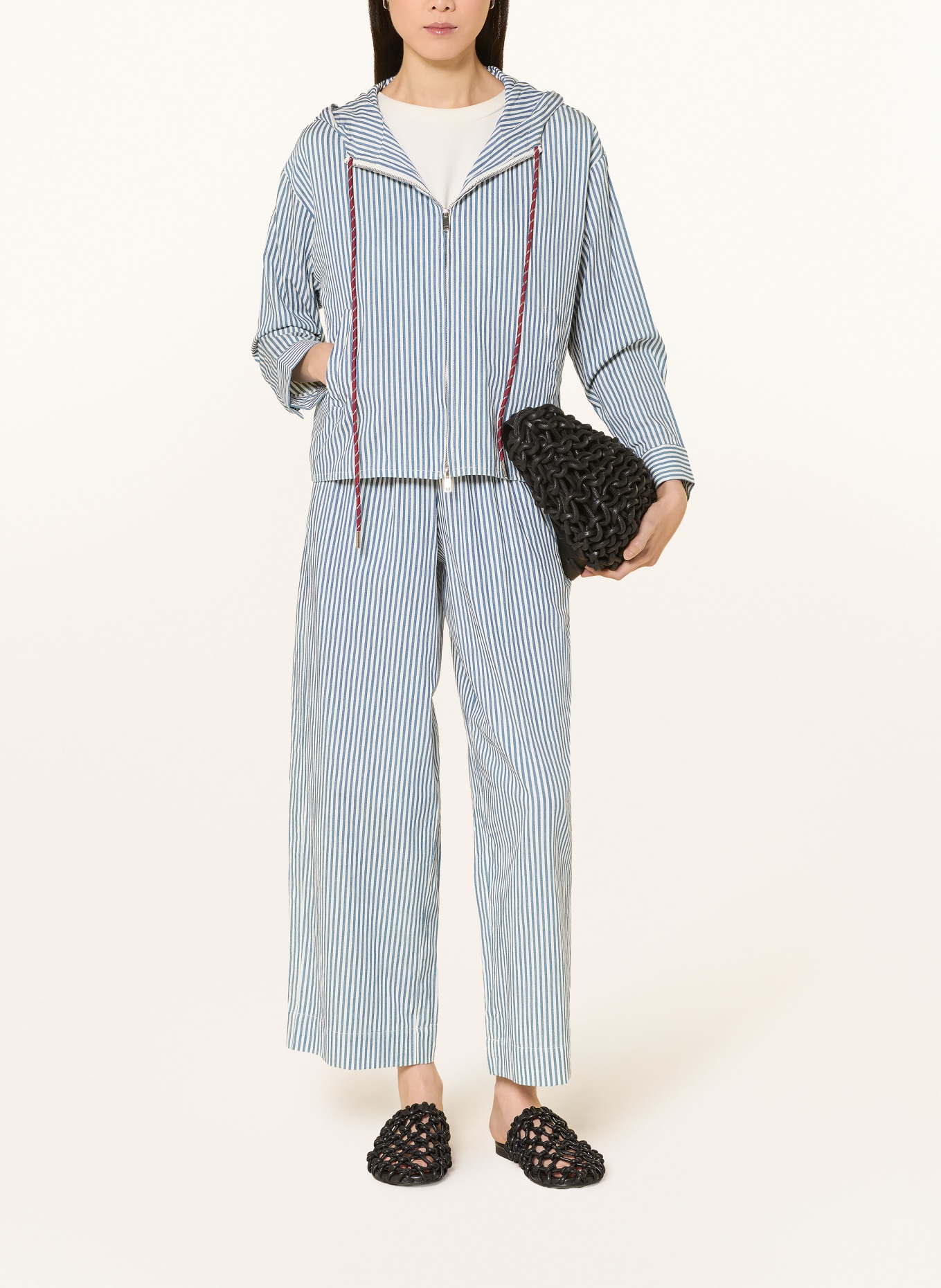 YERSE Jas BROOKLYN: LICHTBLAUW / DONKERROOD / WIT