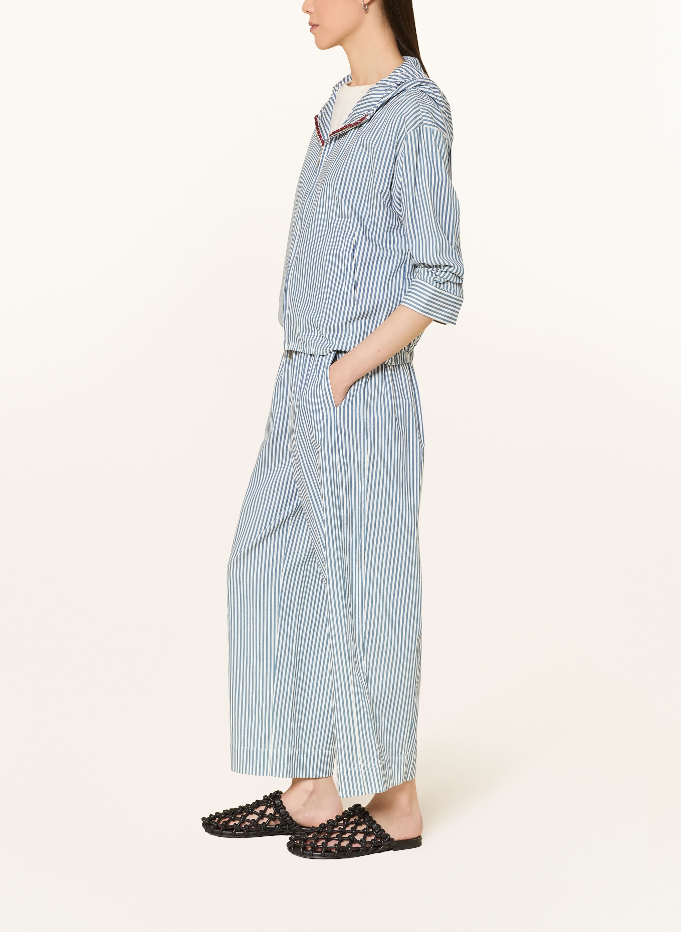 YERSE Jas BROOKLYN: LICHTBLAUW / DONKERROOD / WIT