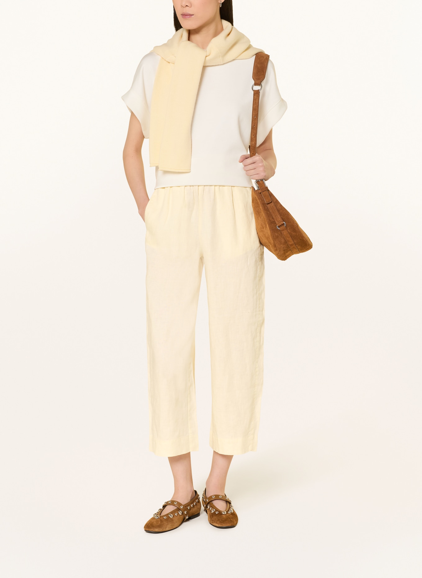 YERSE Linnen culotte RITA: ECRU