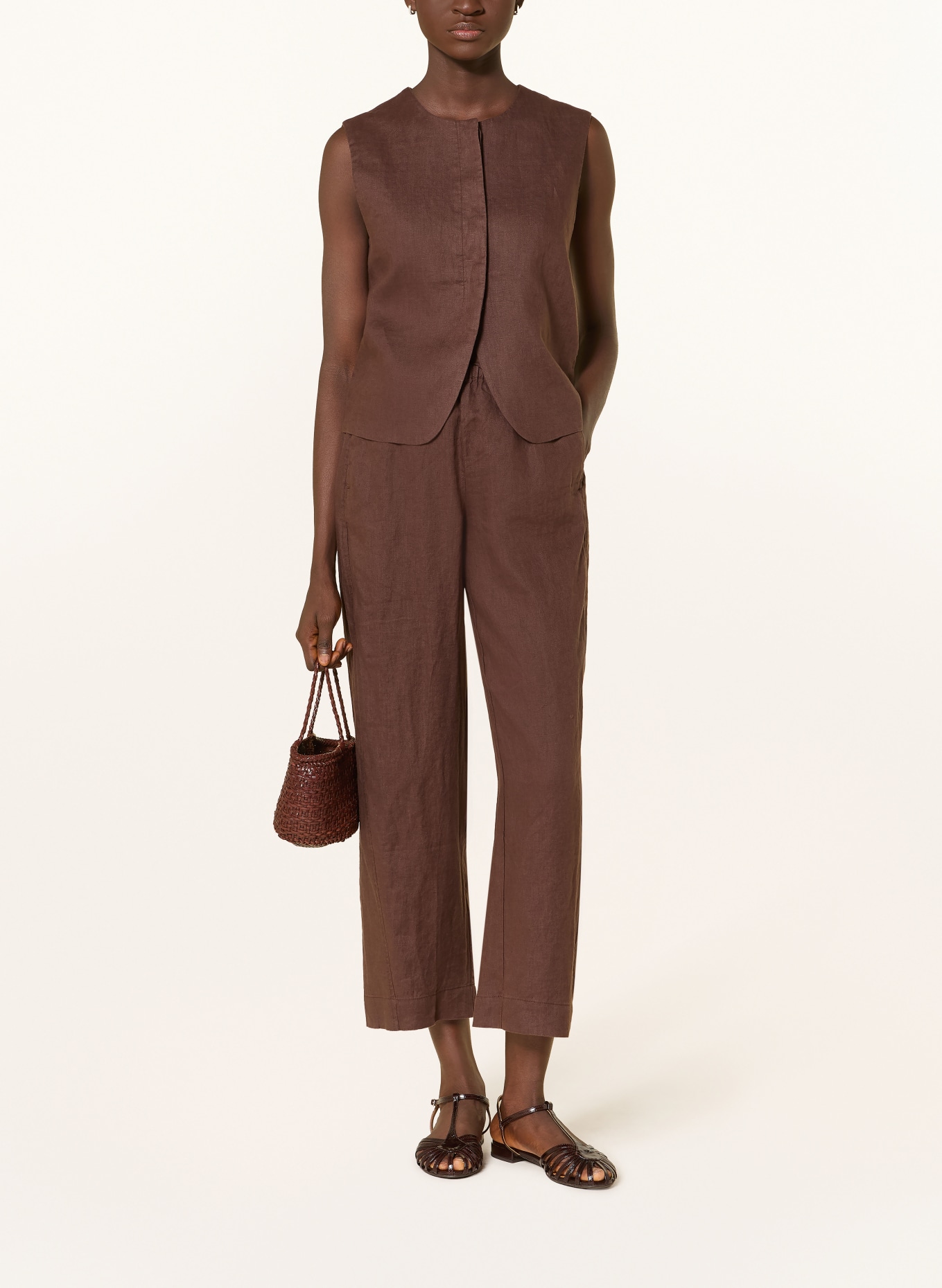 YERSE Leinen-Culotte RITA: DUNKELBRAUN