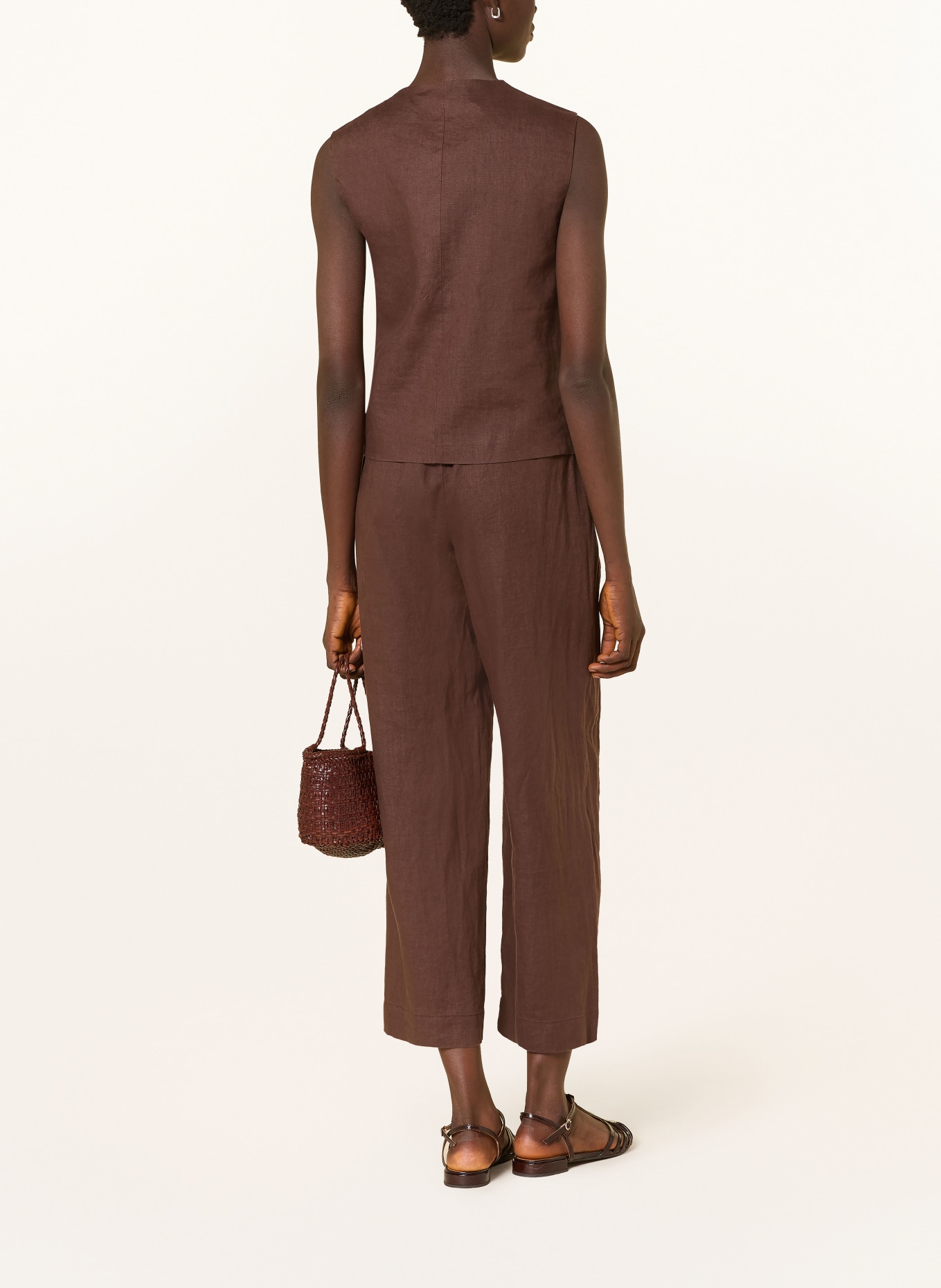 YERSE Leinen-Culotte RITA: DUNKELBRAUN