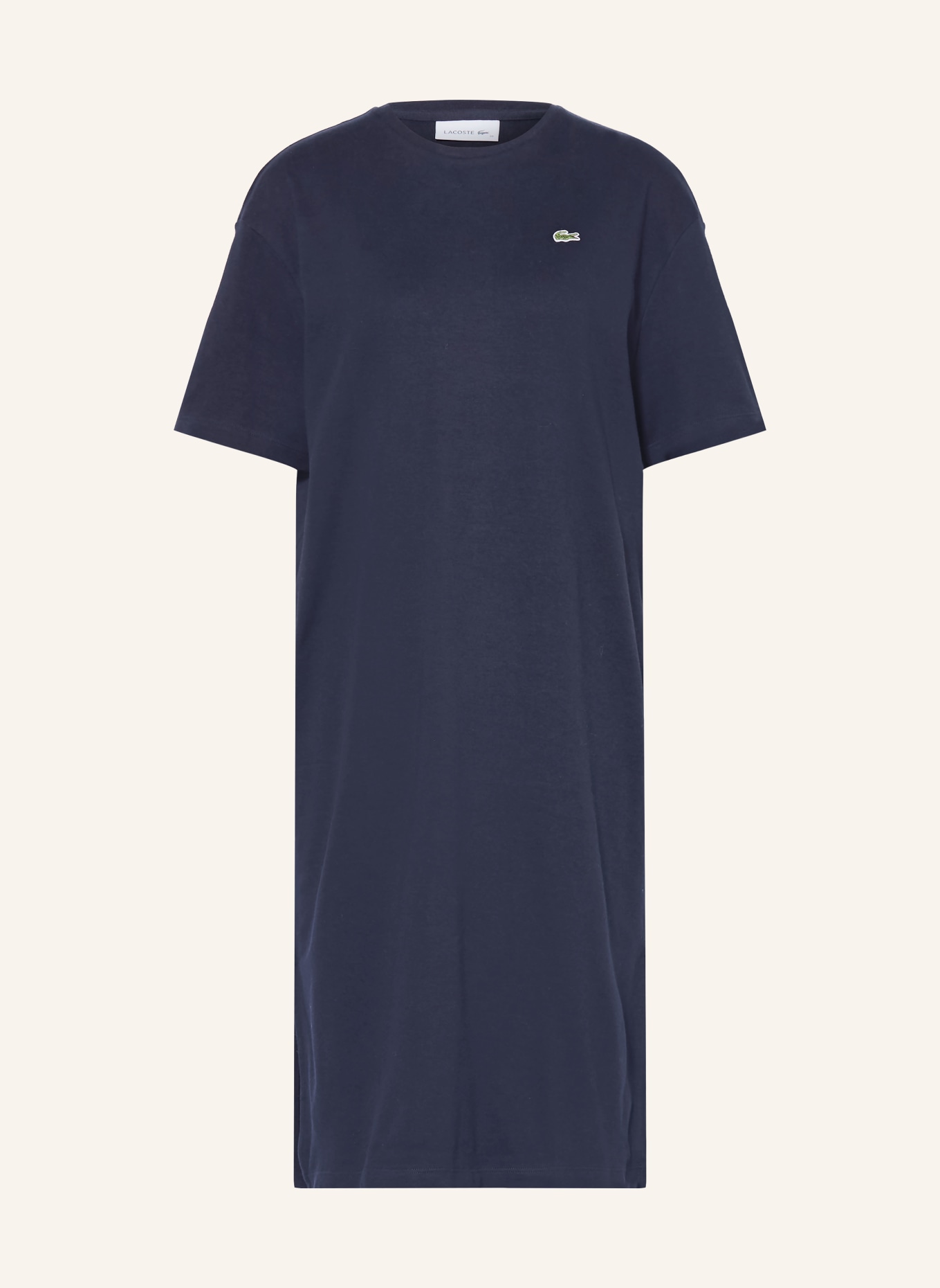 LACOSTE jerseyové šaty: TMAVĚ MODRÁ