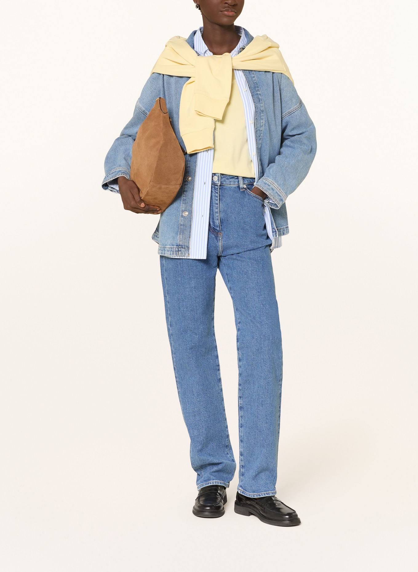 LACOSTE Rovné džíny: 36L MEDIUM BLUE