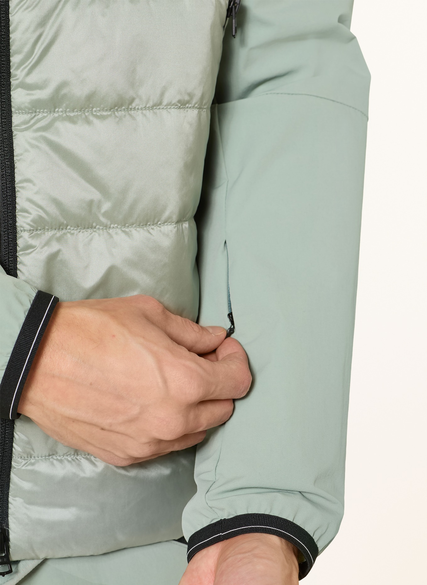 FIRE+ICE Hybrid-Steppjacke KEGAN: HELLGRÜN / SCHWARZ