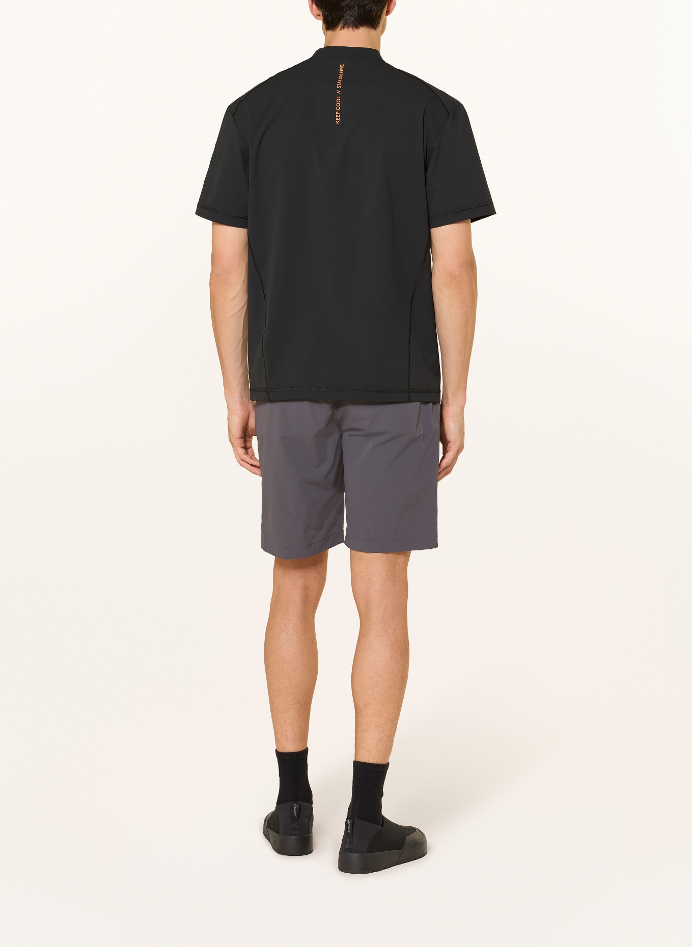 FIRE+ICE Koszulka funkcjonalna AOULI: CZARNY / POMARAŃCZOWY