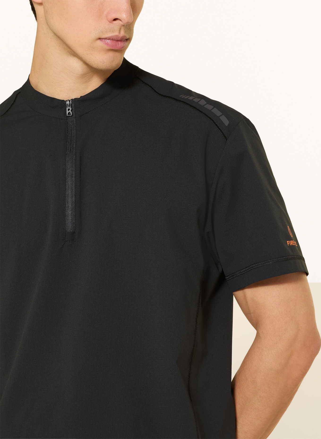 FIRE+ICE Koszulka funkcjonalna AOULI: CZARNY / POMARAŃCZOWY