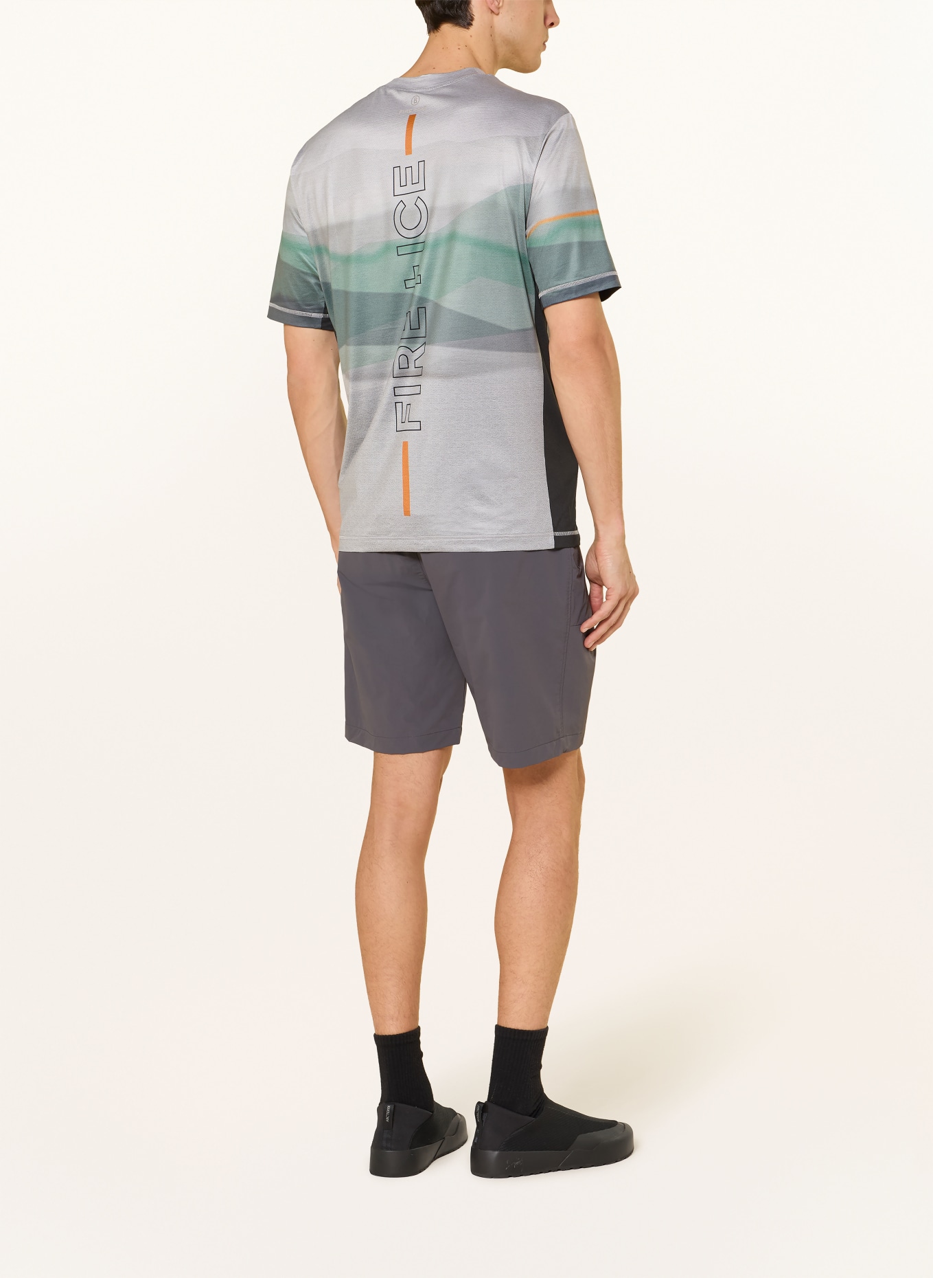 FIRE+ICE Funktionsshirt BALDUIN: GRAU / GRÜN / SCHWARZ