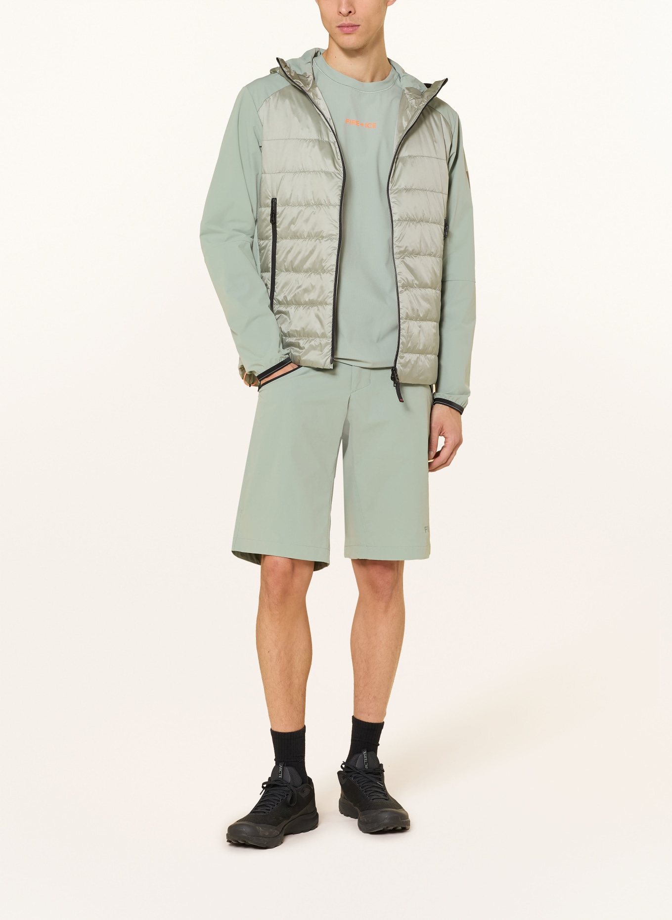 FIRE+ICE Trekkingshorts CARTER: HELLGRÜN