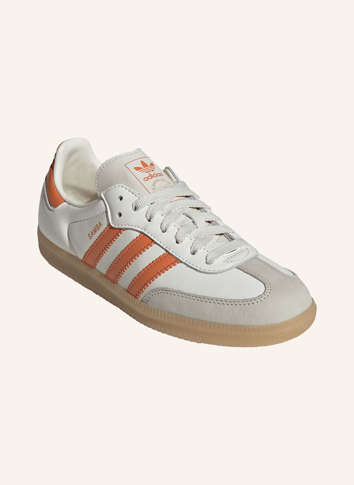 adidas Originals Tenisky SAMBA OG: KRÉMOVÁ / BÉŽOVÁ / ORANŽOVÁ