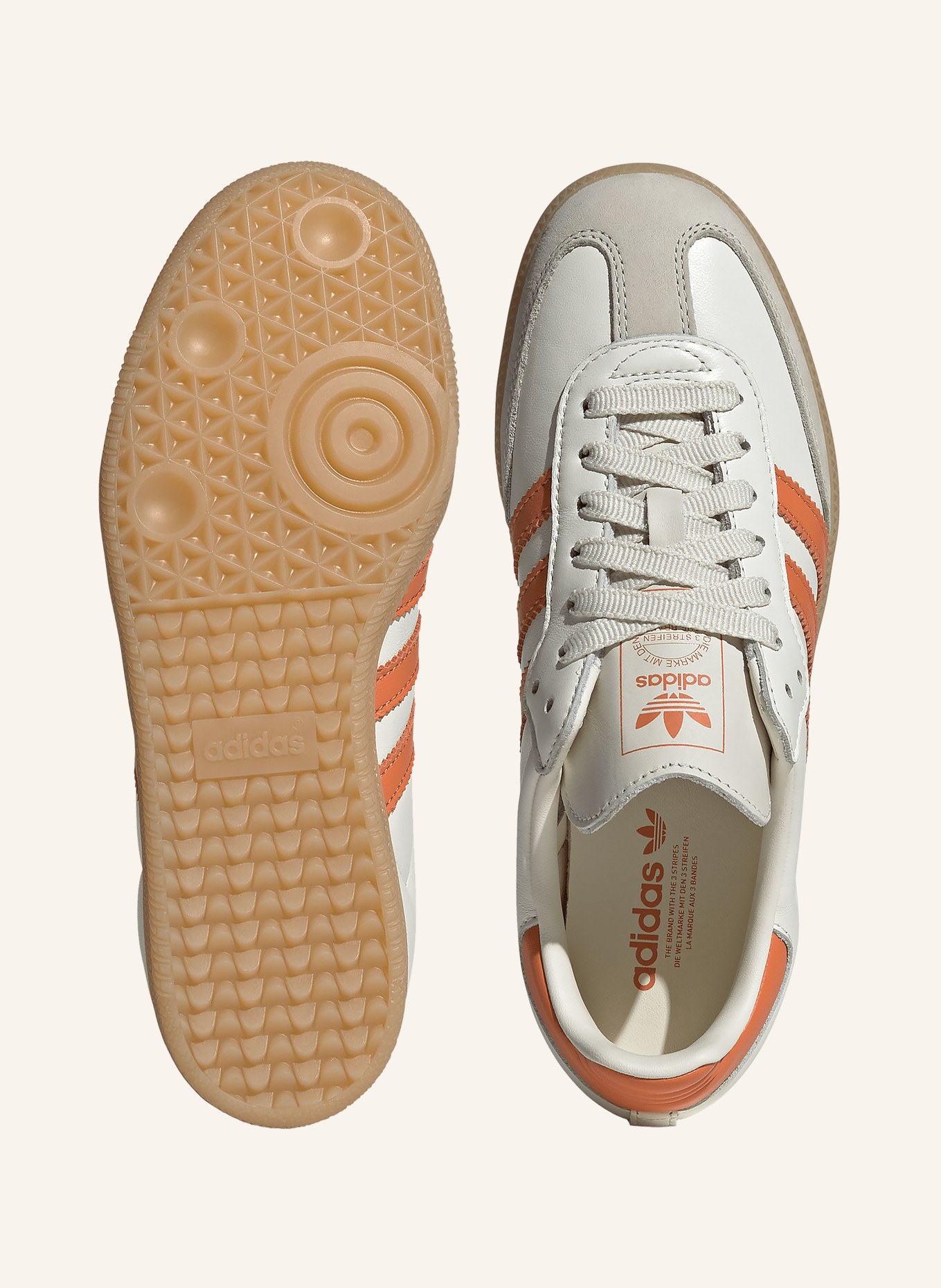 adidas Originals Tenisky SAMBA OG: KRÉMOVÁ / BÉŽOVÁ / ORANŽOVÁ