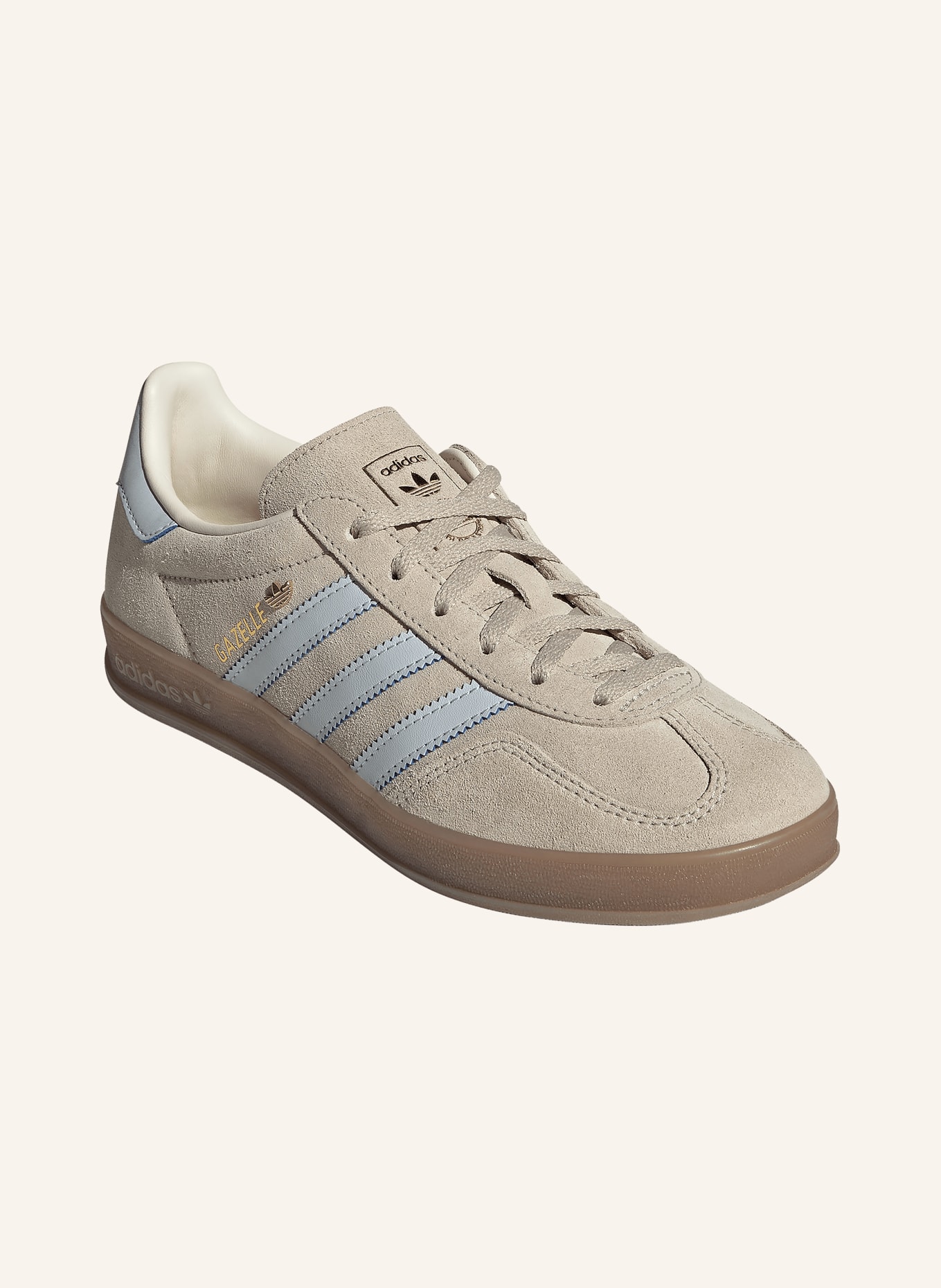 adidas Originals Sneaker GAZELLE INDOOR: BEIGE / GOLD / HELLBLAU