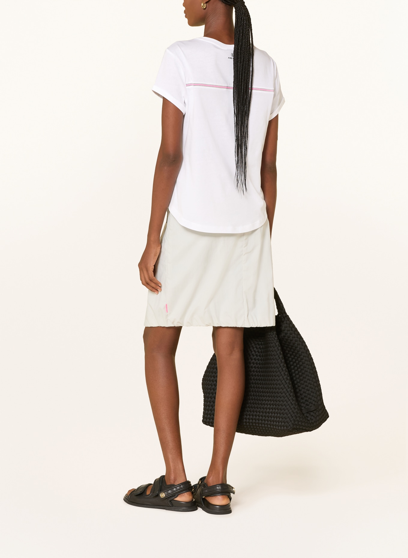 FIRE+ICE Tričko DEBRA: BÍLÁ / NEONOVĚ RŮŽOVÁ