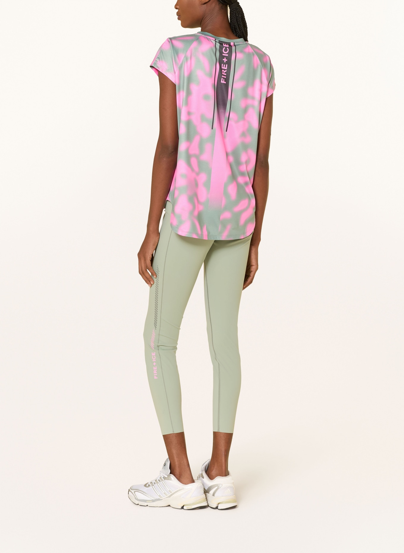 FIRE+ICE Funktionsshirt BRENNA: HELLGRÜN / PINK