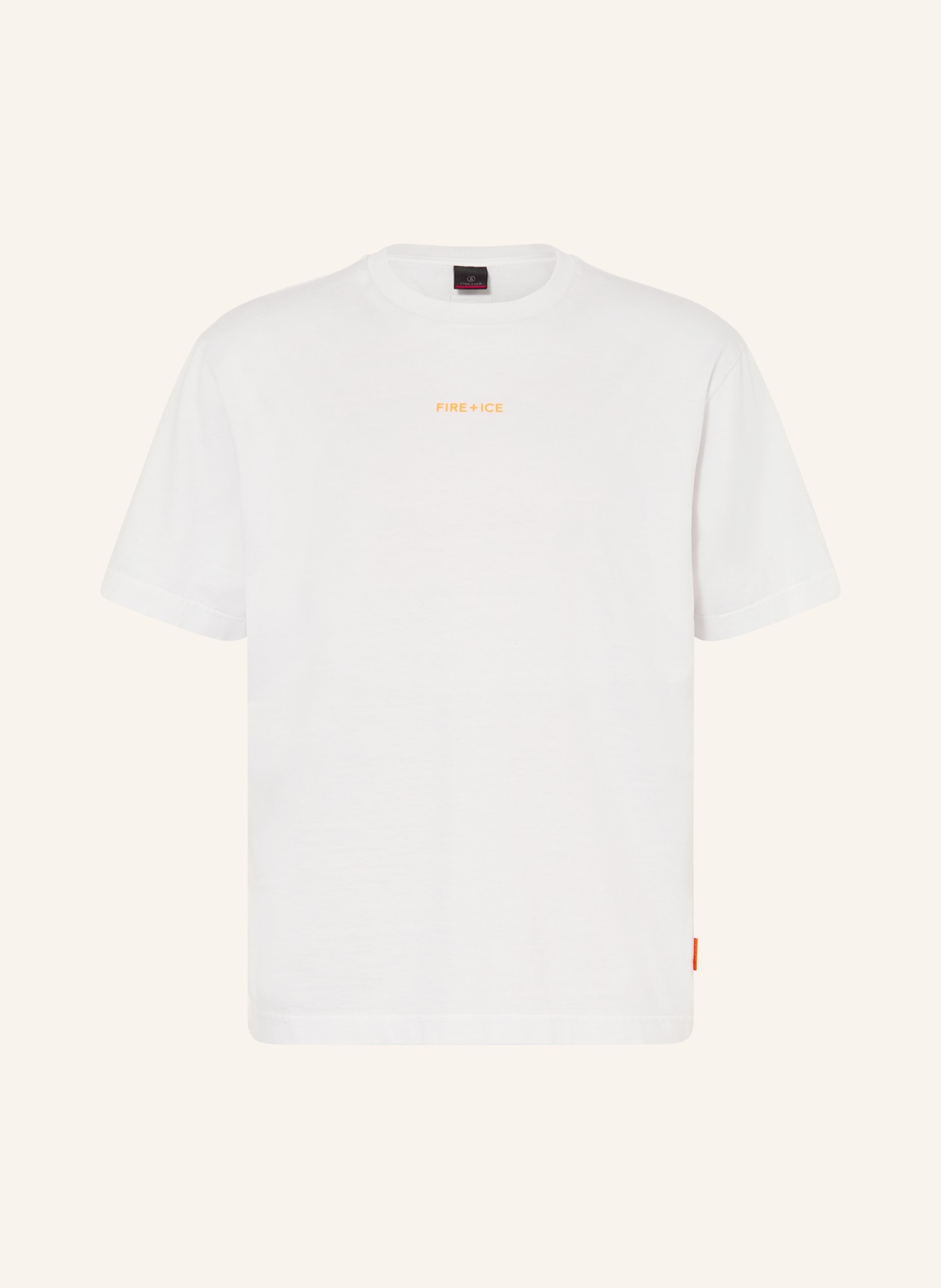 FIRE+ICE T-Shirt AVAN: HELLGRAU / NEONORANGE