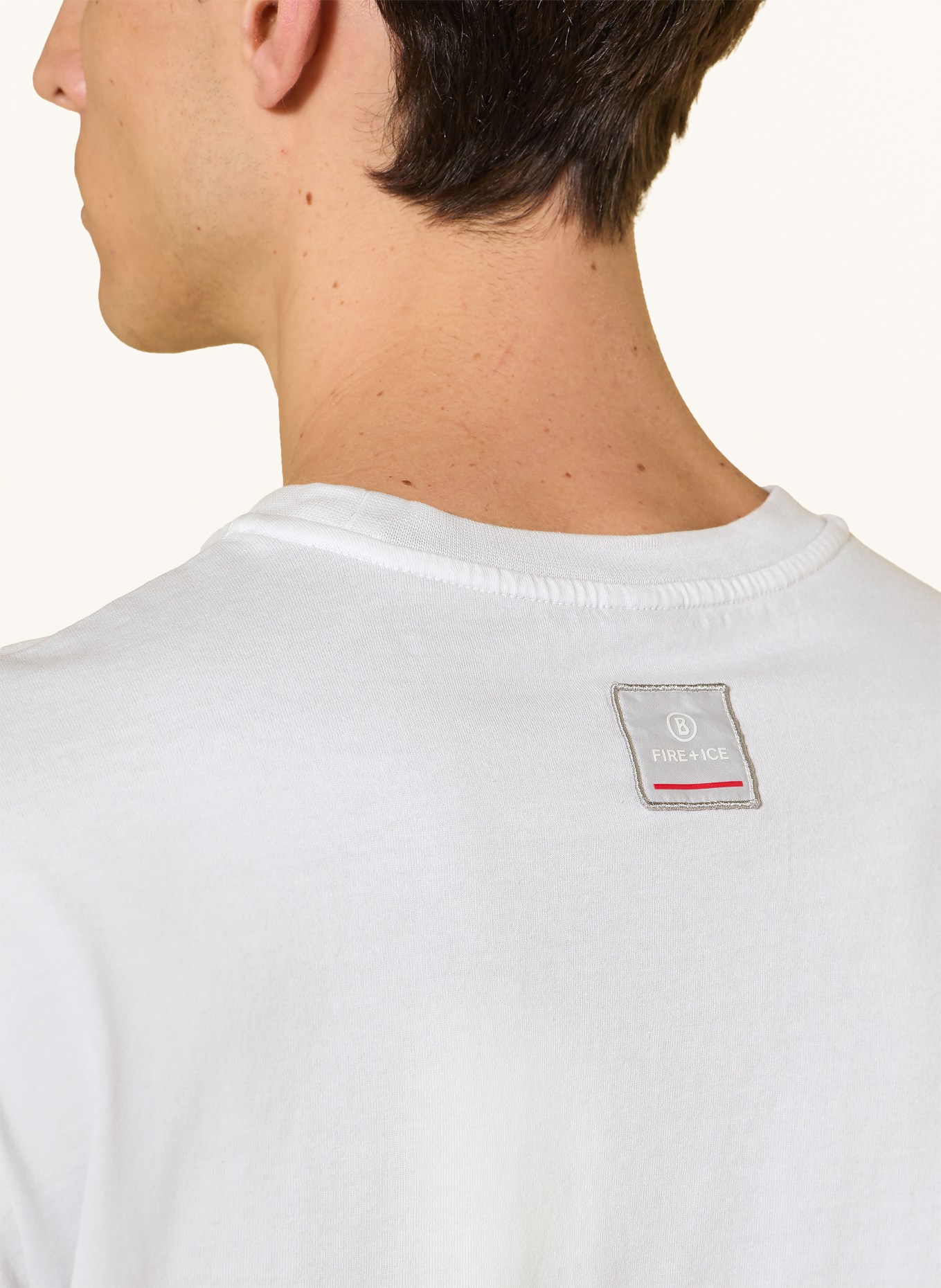FIRE+ICE T-Shirt AVAN: HELLGRAU / NEONORANGE