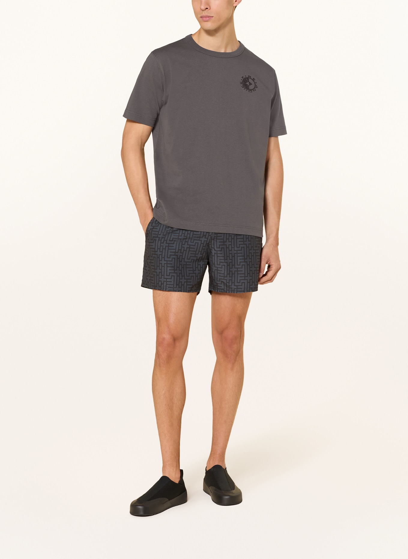 FIRE+ICE T-shirt LINO: DONKERGRIJS