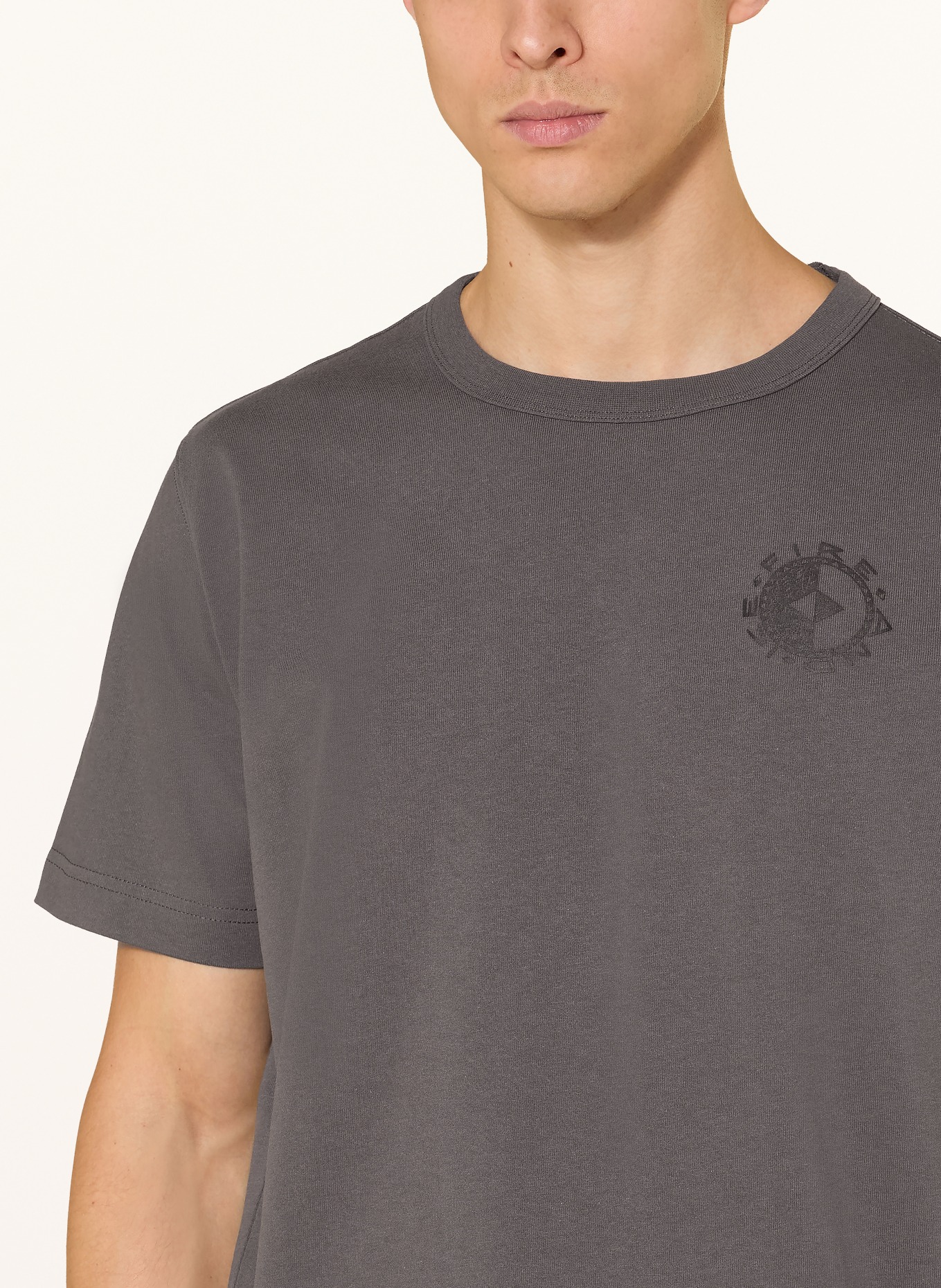 FIRE+ICE T-shirt LINO: DONKERGRIJS