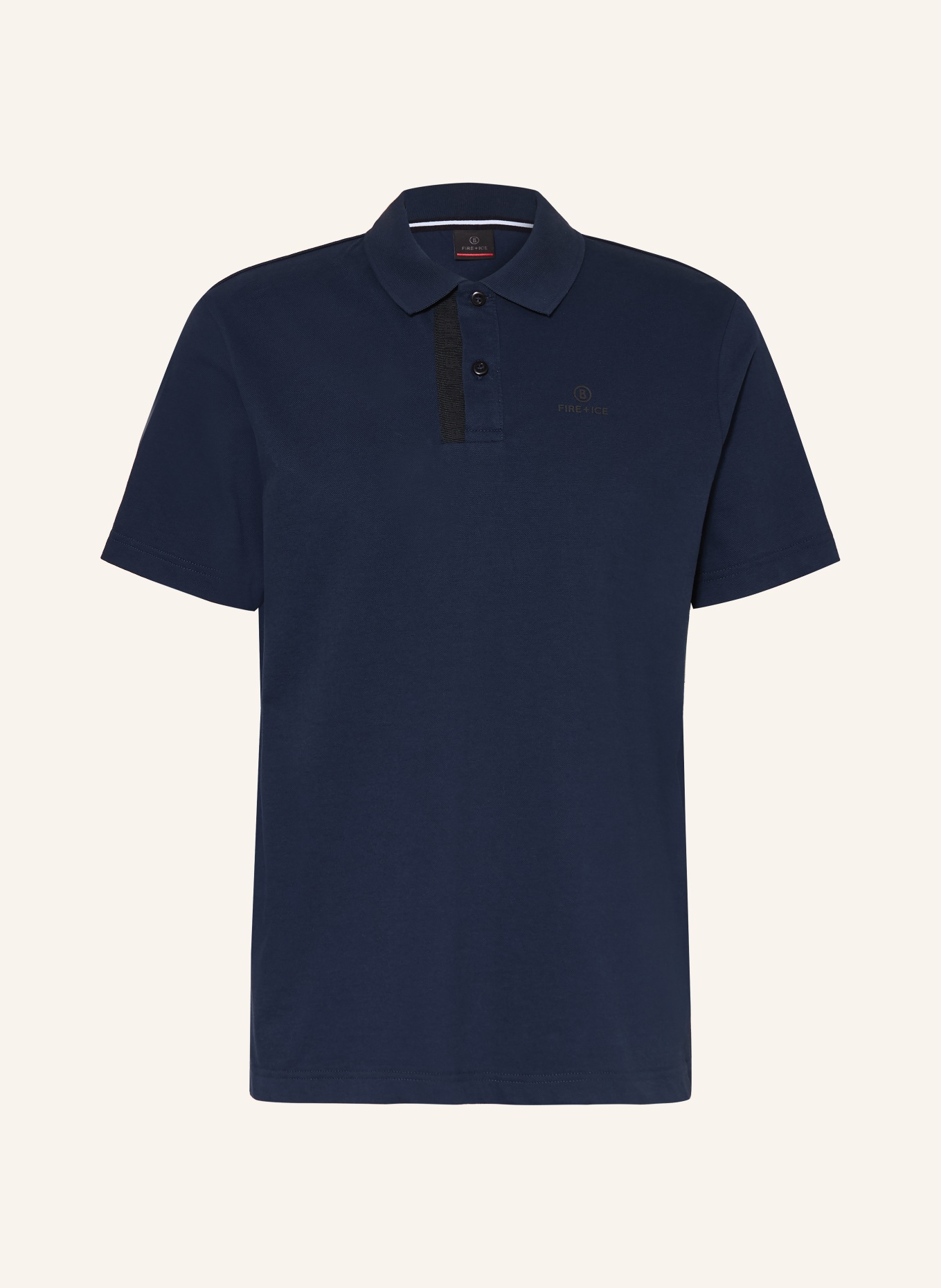 FIRE+ICE Koszulka polo z pikowanym wzorem RAMON4: GRANATOWY