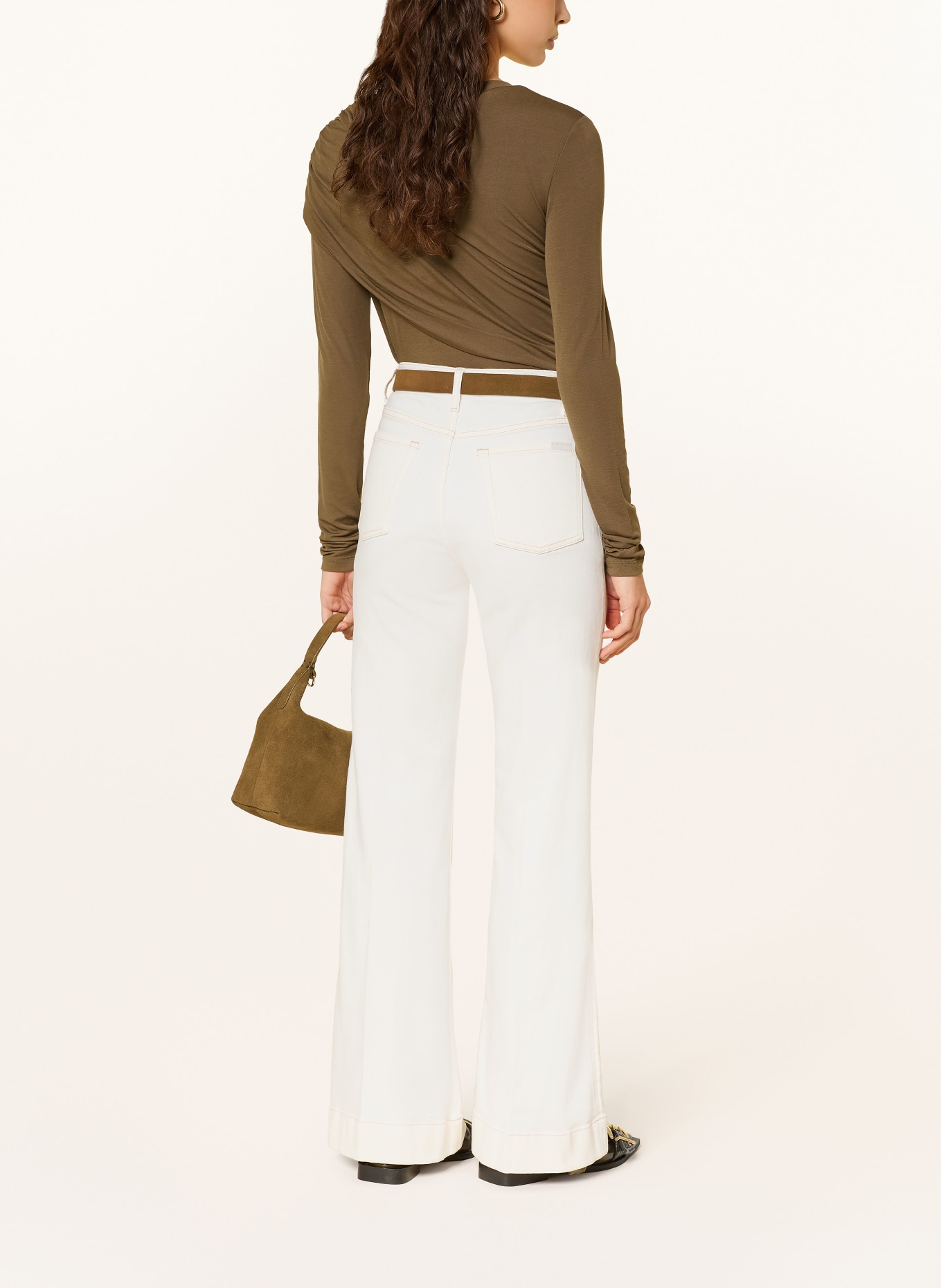 7 for all mankind Zvonové džíny TAILORLESS MODERN DOJO: RGS White