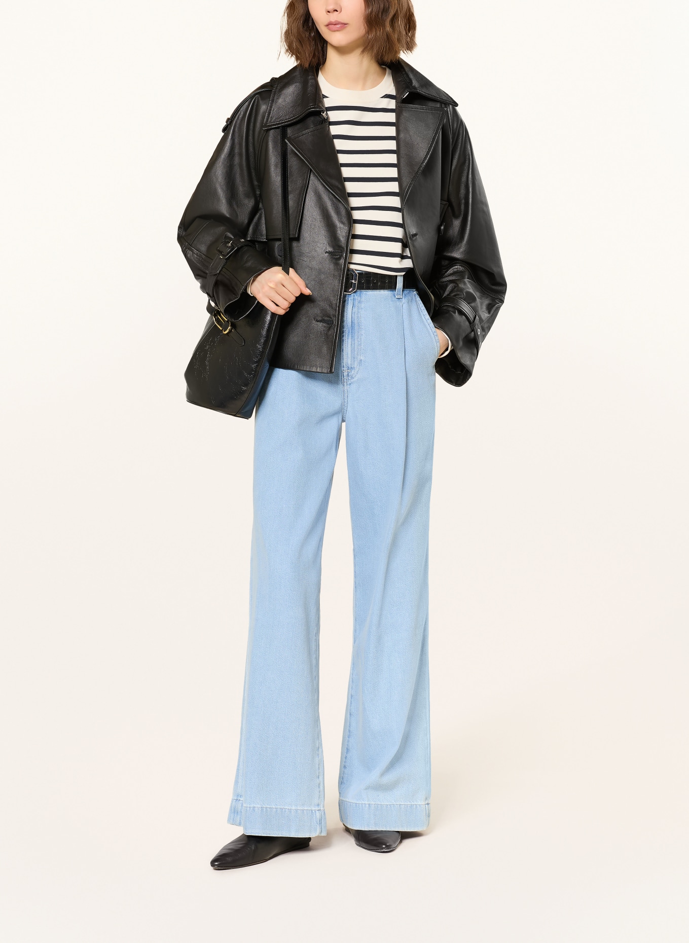 7 for all mankind Wide Leg Jeans HANA: 1BA Light Blue